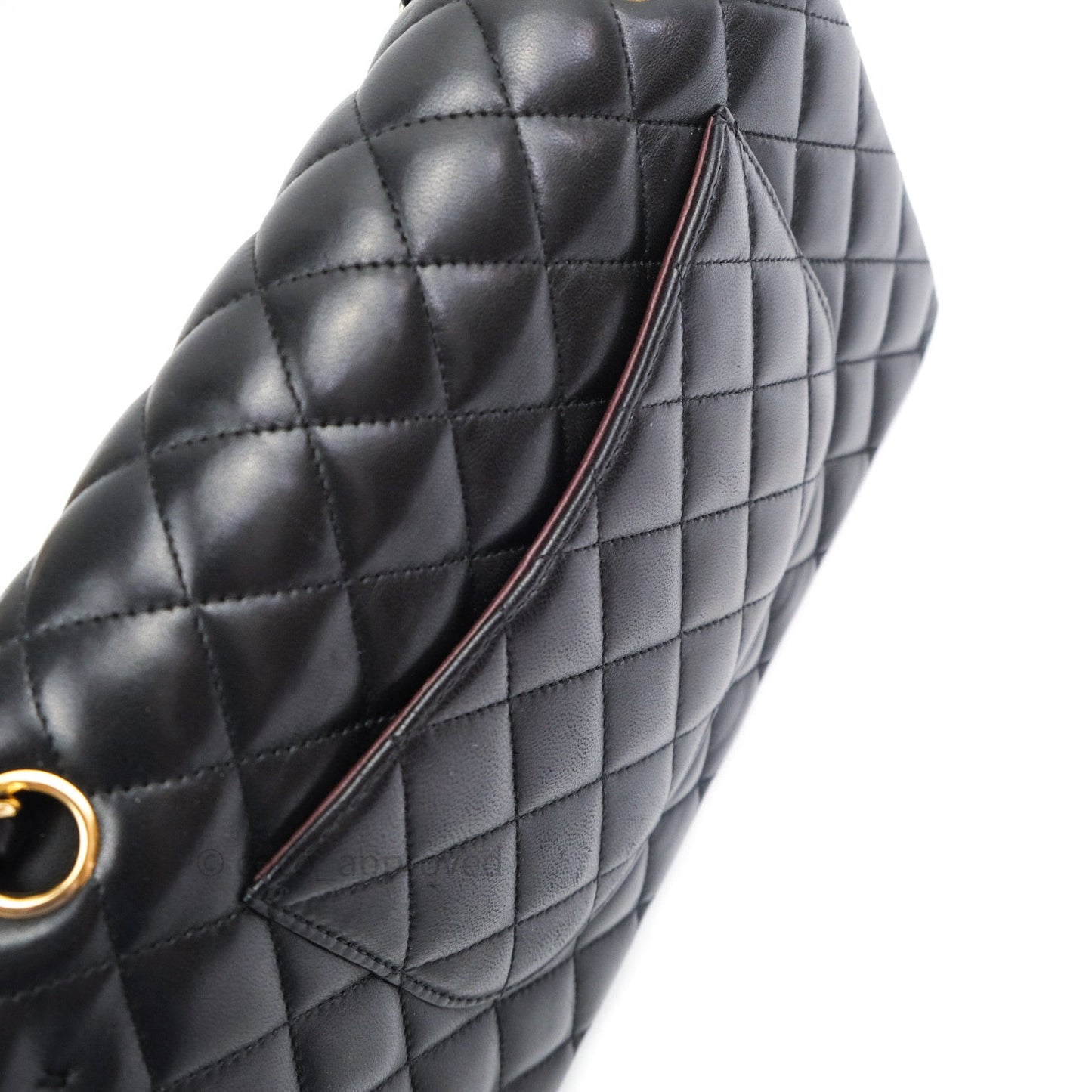 Chanel Classic M/L Black Lambskin Gold Hardware