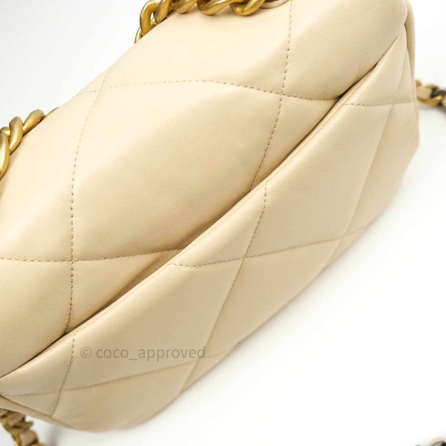 Chanel 19 Small Beige Goatskin Mixed Hardware 20A