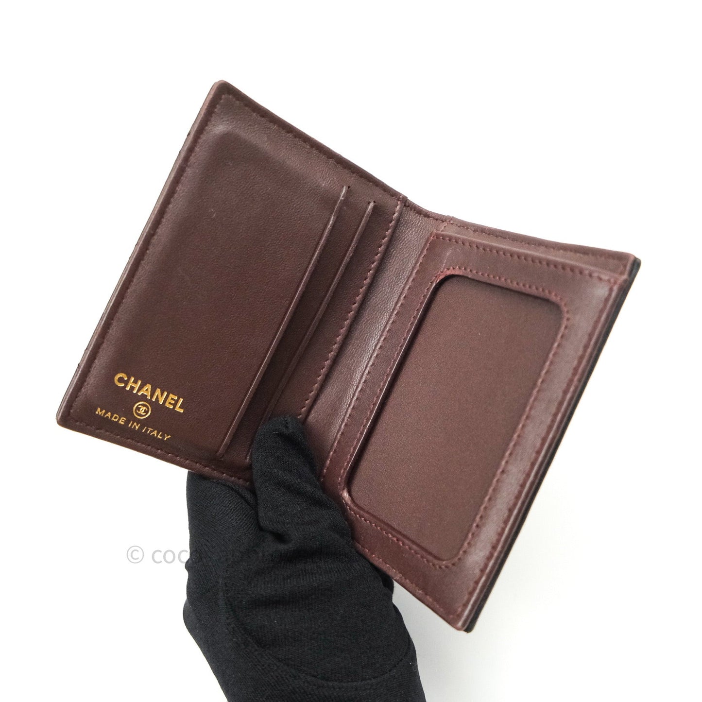 Chanel Black Card Holder Lambskin Gold Hardware