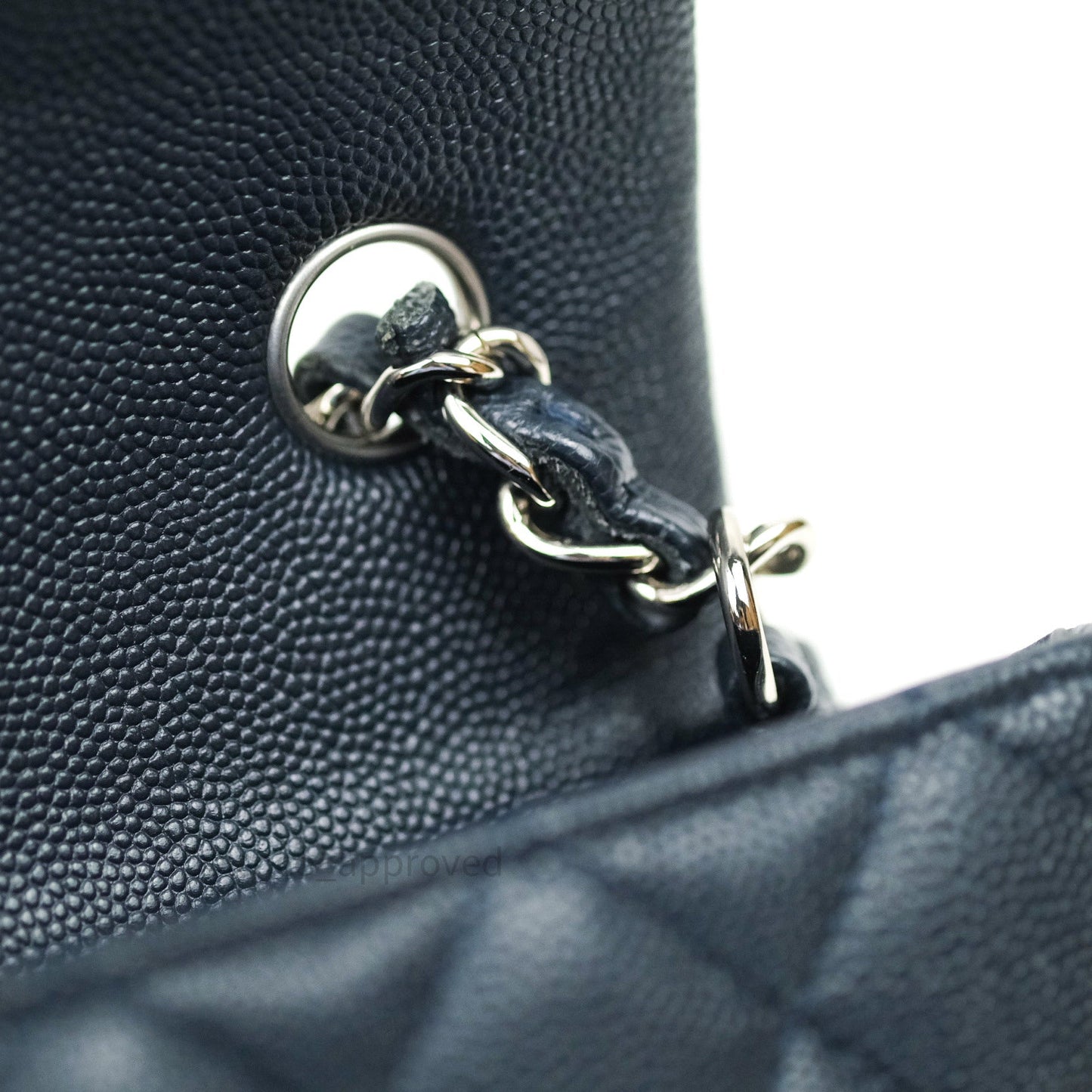 Chanel Quilted Mini Rectangular Navy Caviar Silver Hardware