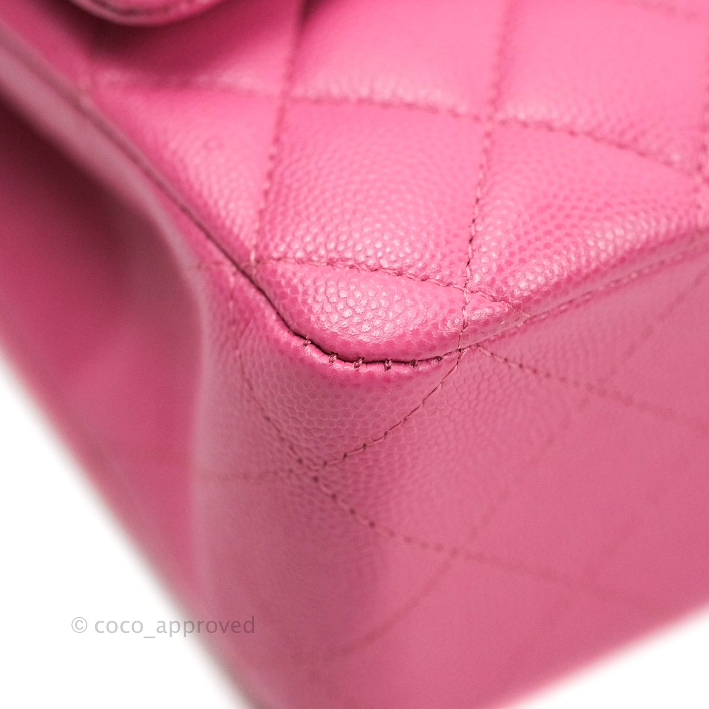 Chanel Classic M/L Medium Double Flap Bag Pink Caviar Gold Hardware 19C