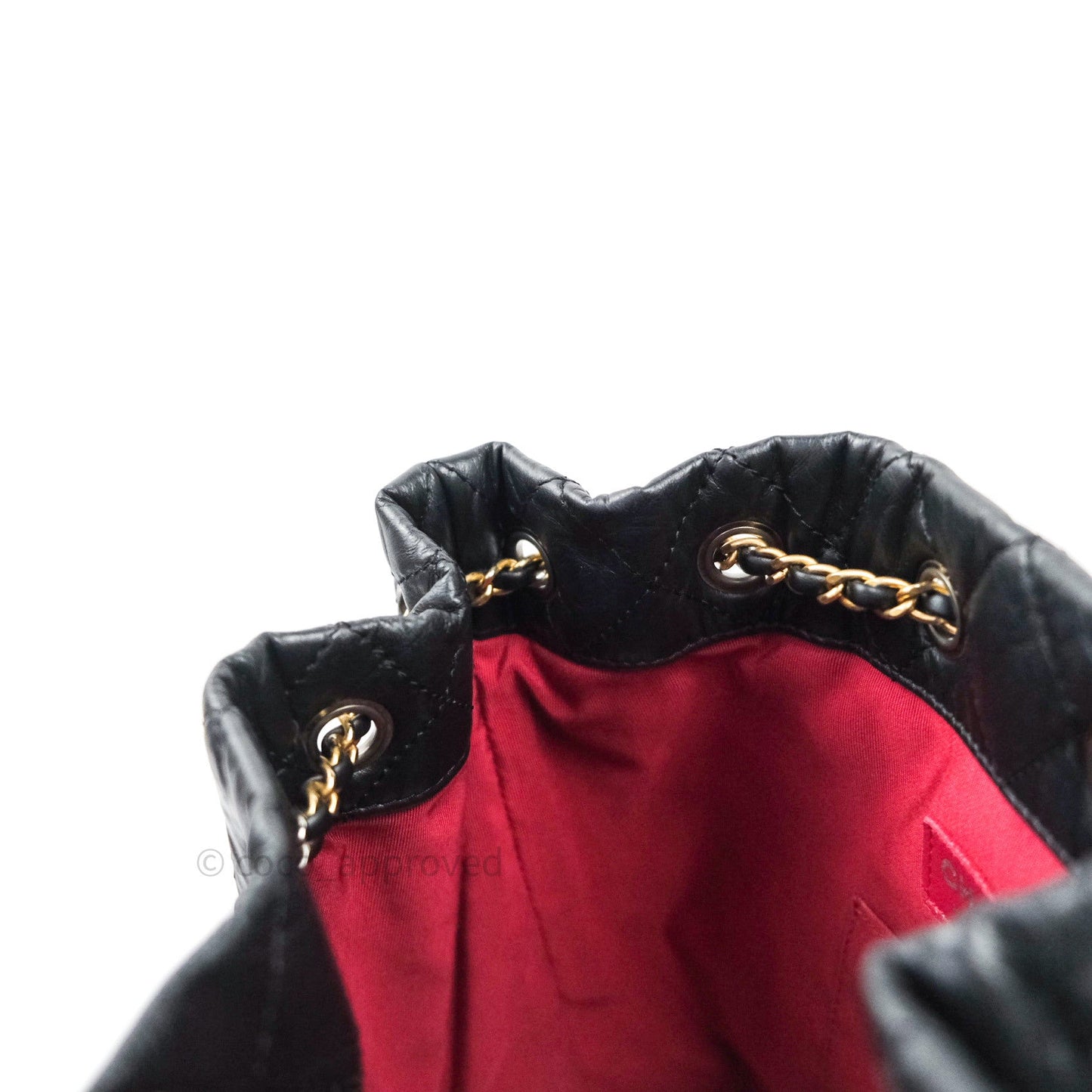 Chanel Gabrielle Backpack Black Aged Calfskin Medium Black