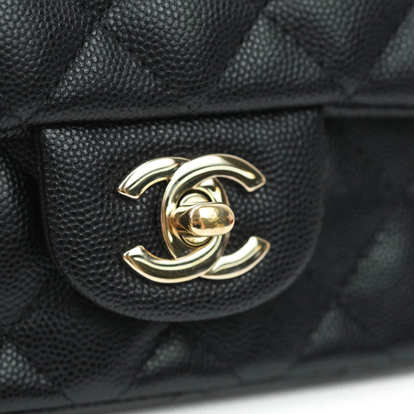Chanel Quilted Mini Rectangular Black Caviar Gold Hardware