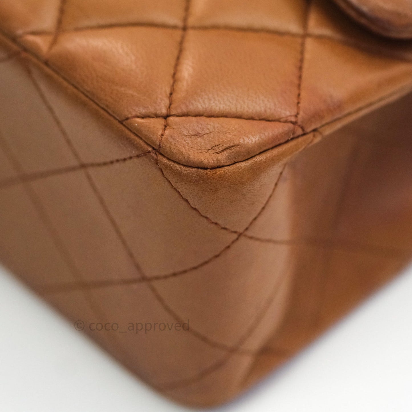 Chanel Classic M/L Brown Lambskin Silver Hardware