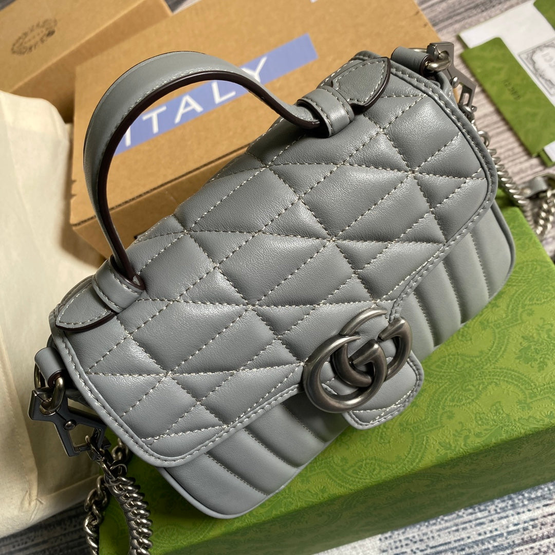 Luxury Gucci Marmont Mini Top Handle Bag