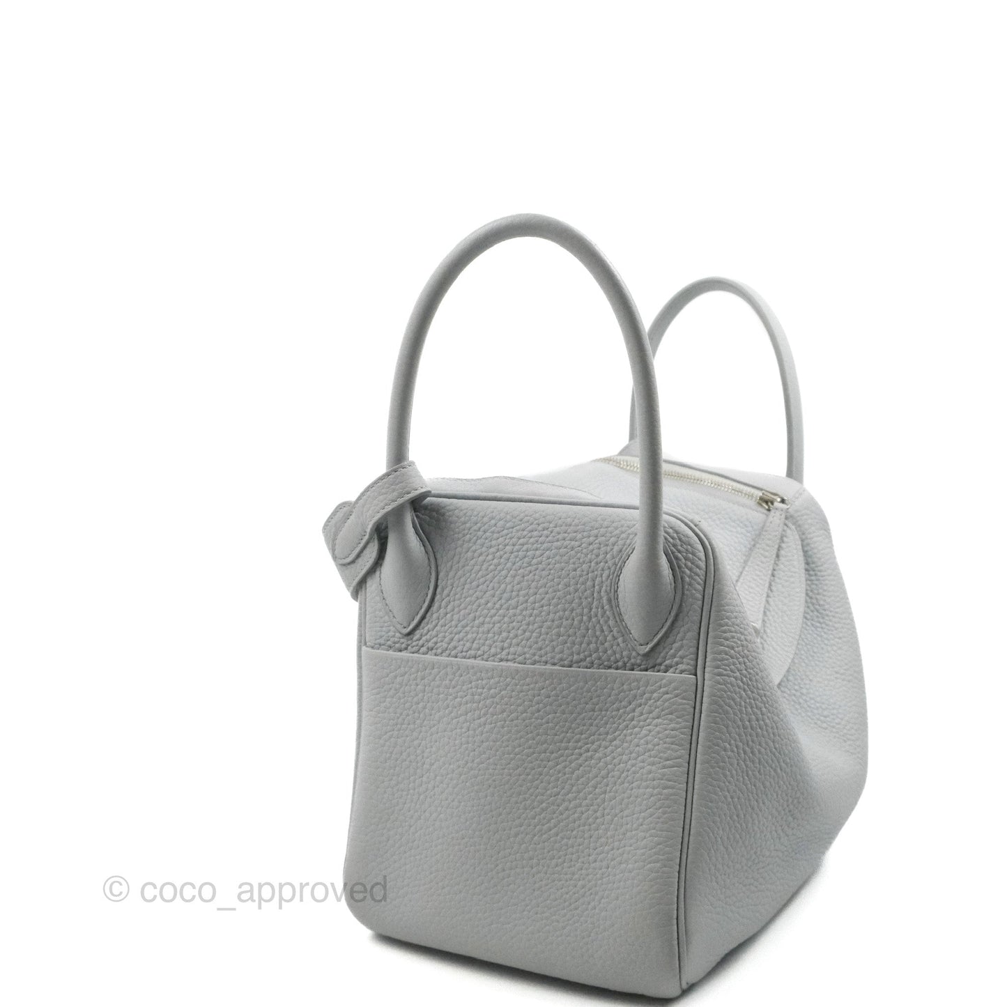 Hermès Lindy 30 Bleu Pale Clemence Palladium Hardware