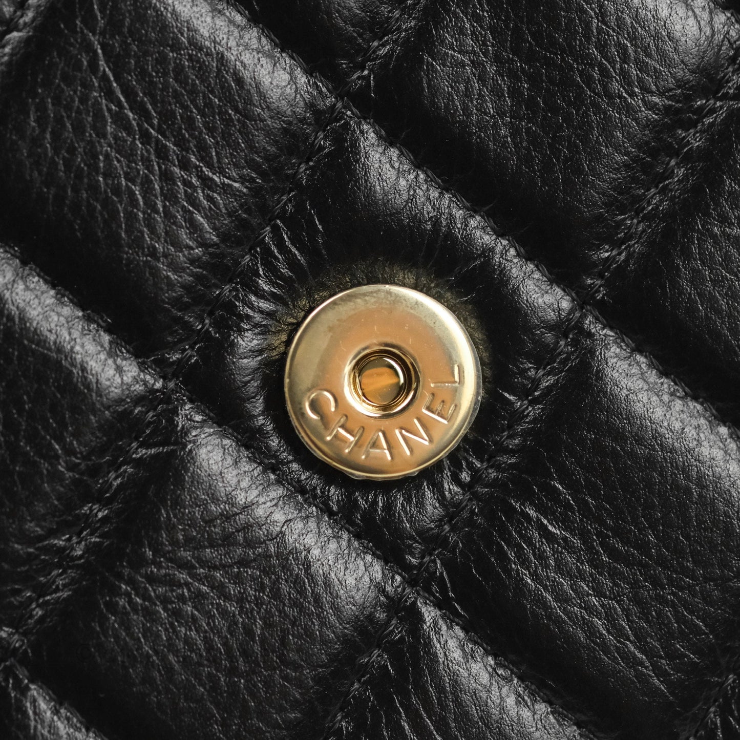 Chanel Quilted Large Pearl Mini Wallet On Chain WOC Black Calfskin
