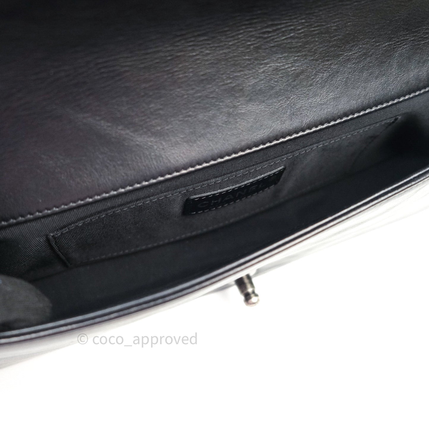 Chanel Quilted Boy Convertible Clutch Flap Black Calfskin With Chain