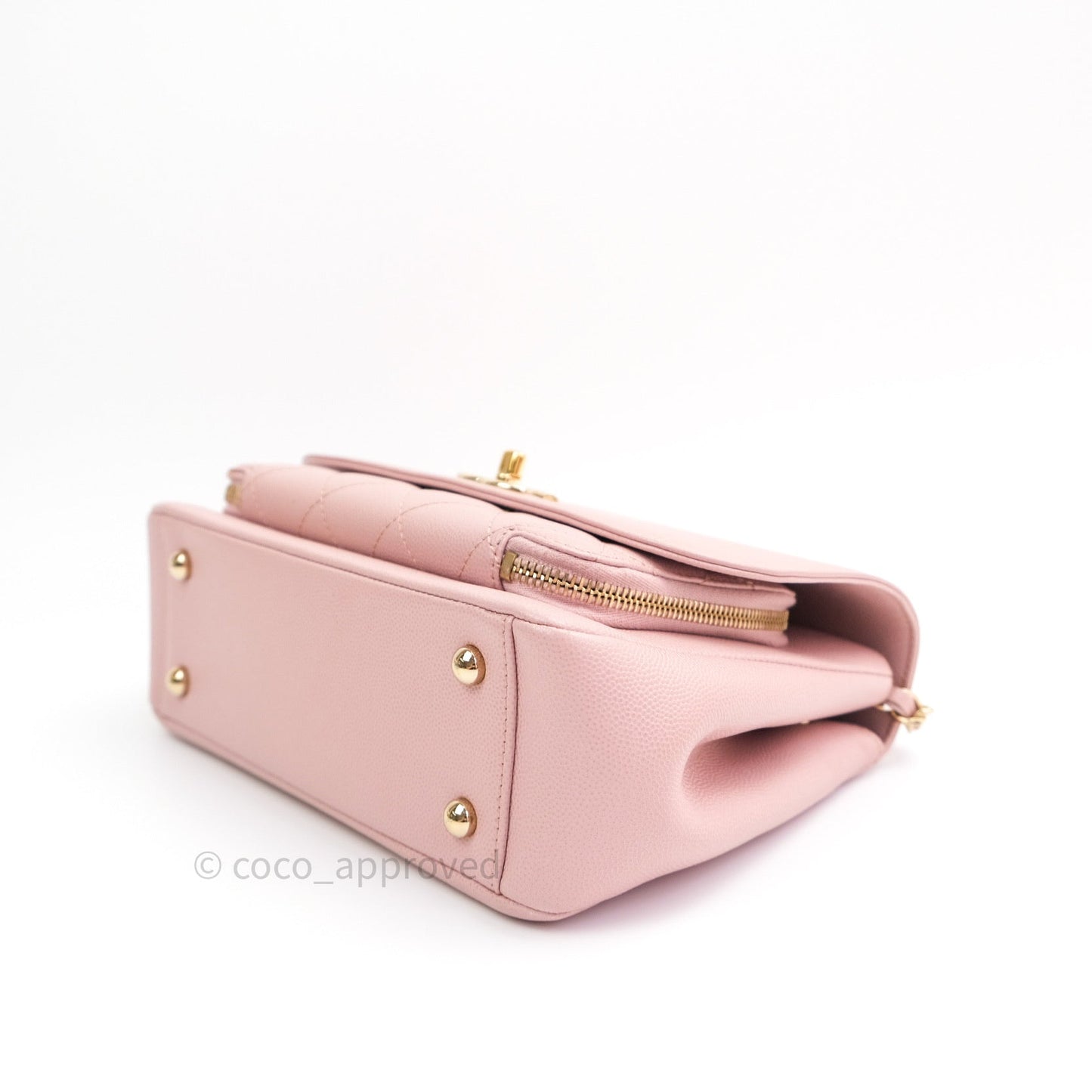 Chanel Quilted Medium Business Affinity Flap Light Pink Light Gold Hardware