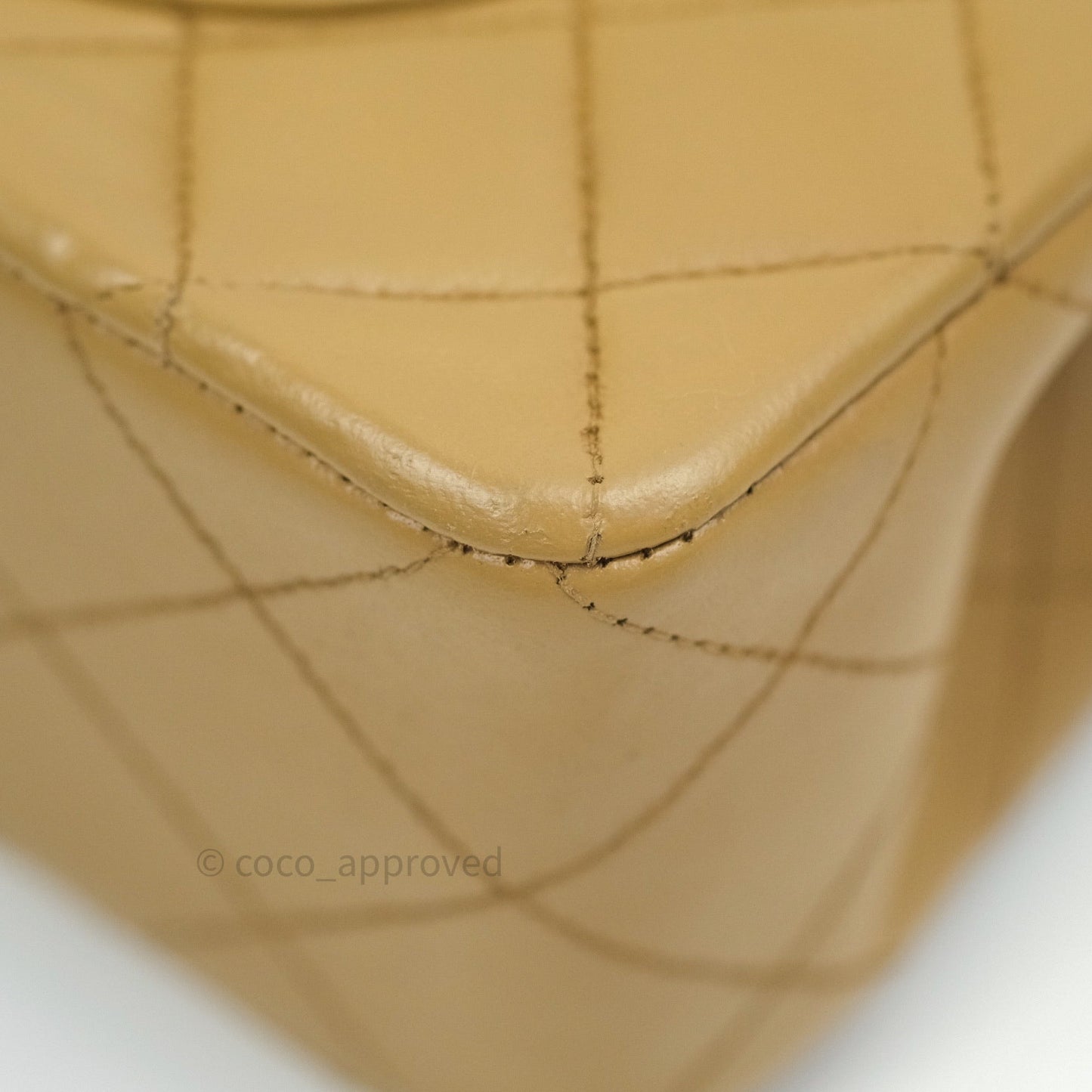 Chanel Classic Vintage Small S/M Flap Beige Lambskin 24K Gold Hardware