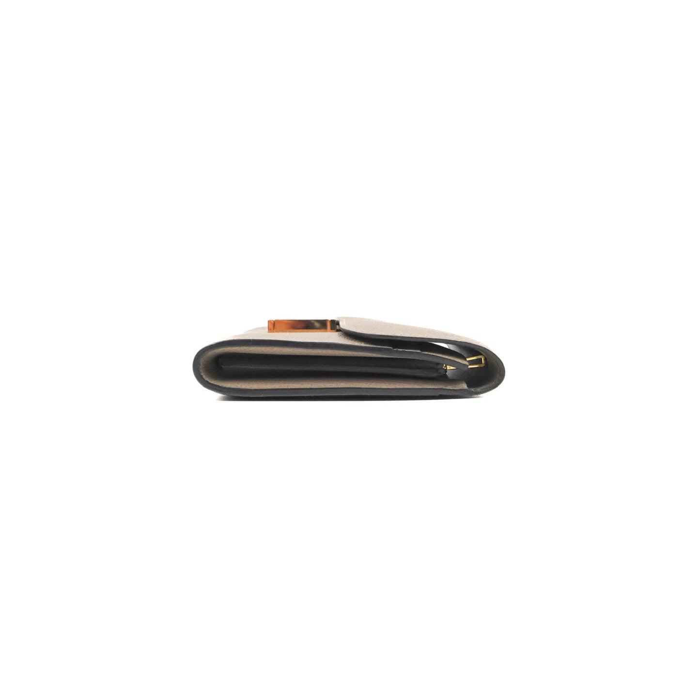 Hermès Constance Short Wallet Gris Asphalt Epsom Rose Gold Hardware