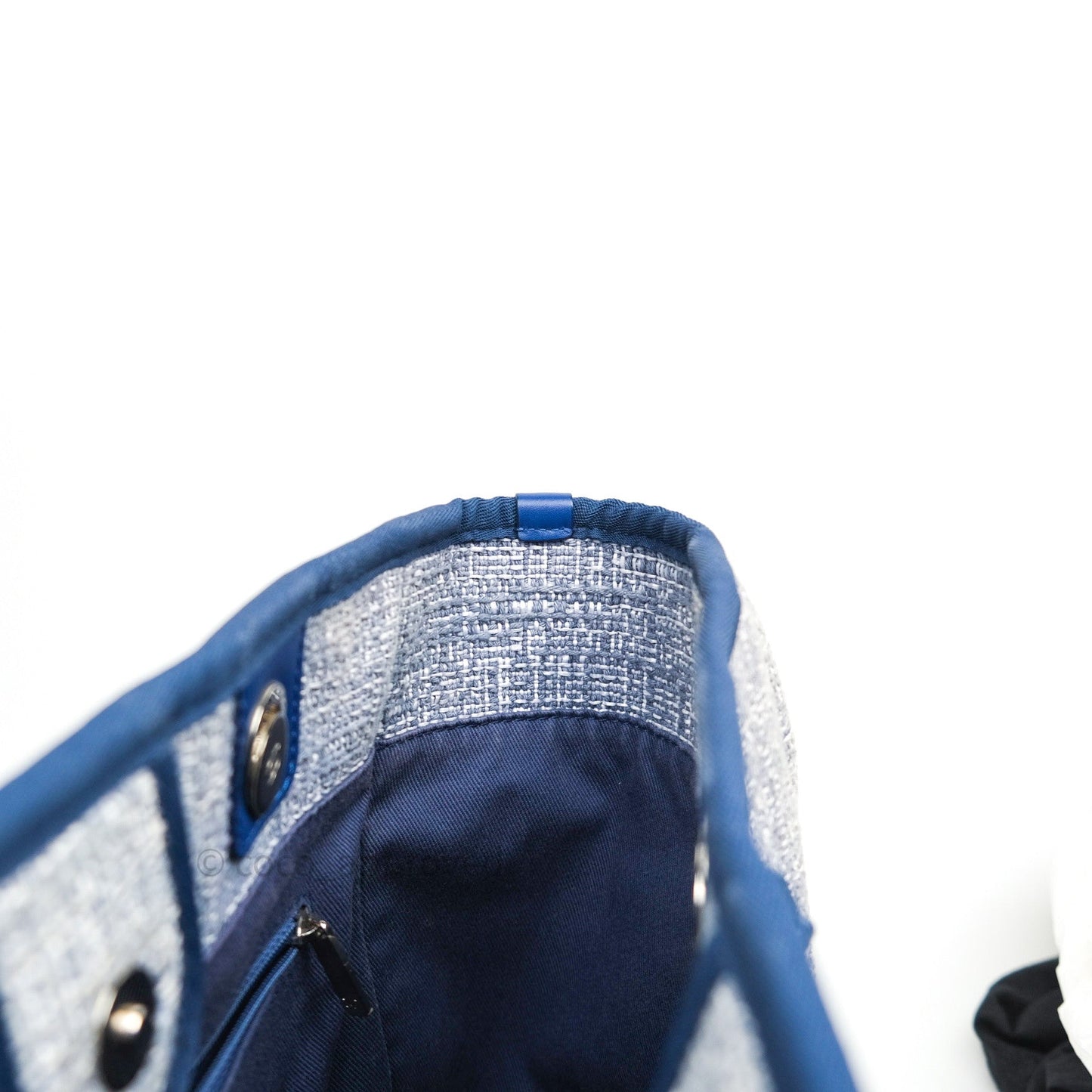 Chanel Canvas Deauville Medium Tote Blue
