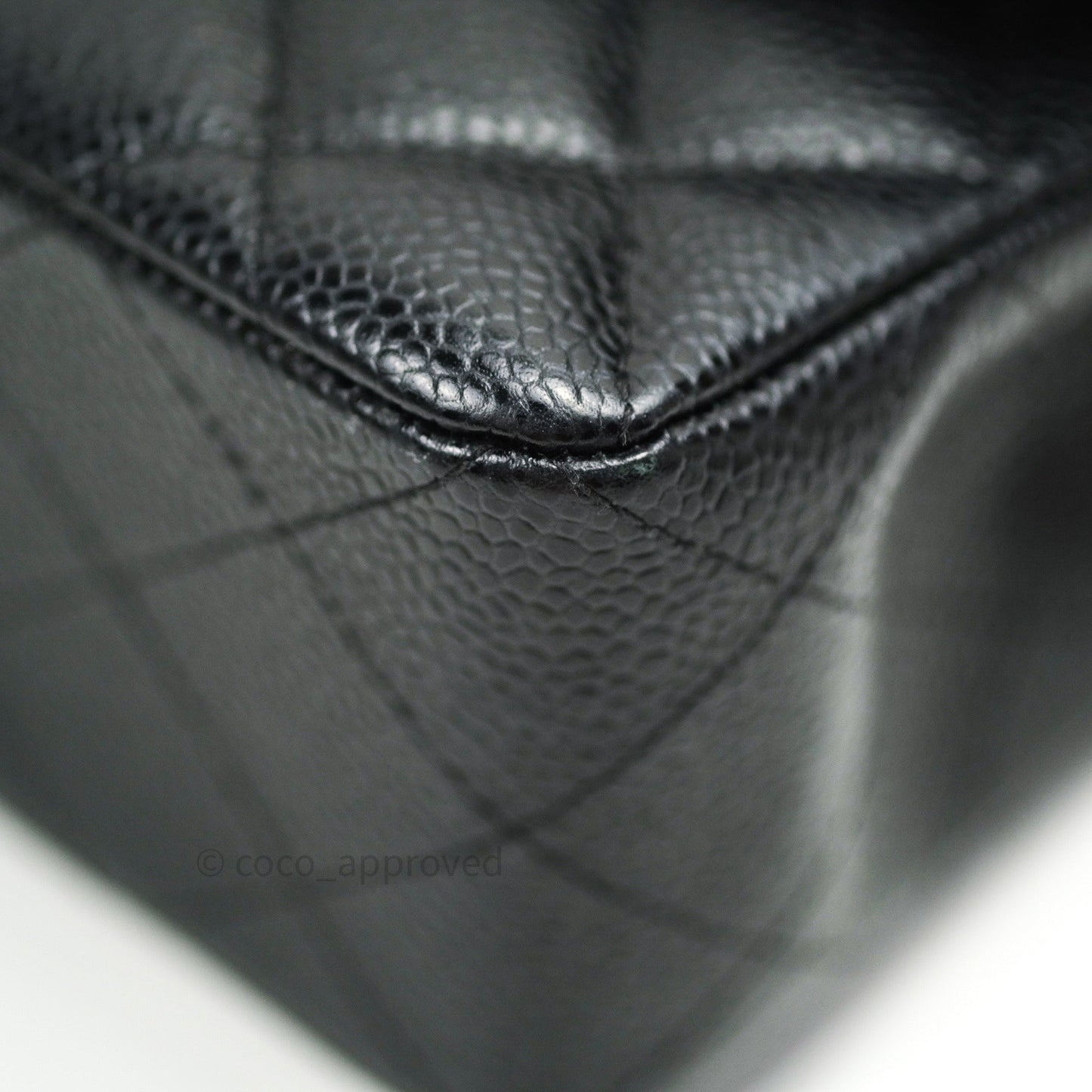 Chanel Quilted S/M Small Classic Flap Black Caviar Silver Hardware
