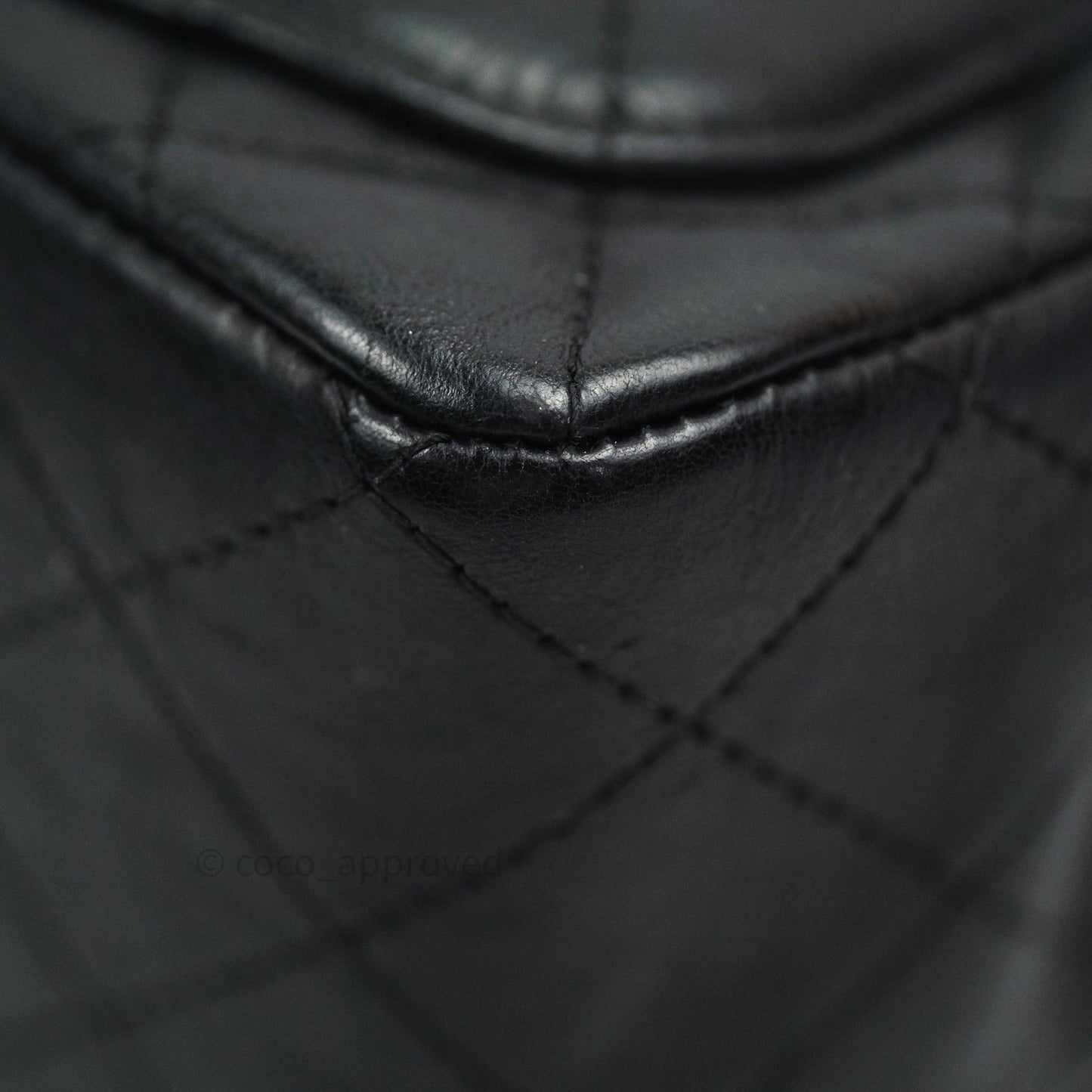 Chanel Quilted Mini Square Flap So Black Crumpled Calfskin