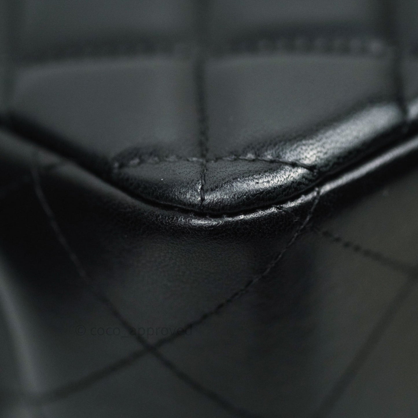 Chanel Classic Jumbo Double Flap Black Lambskin Silver Hardware⁣⁣