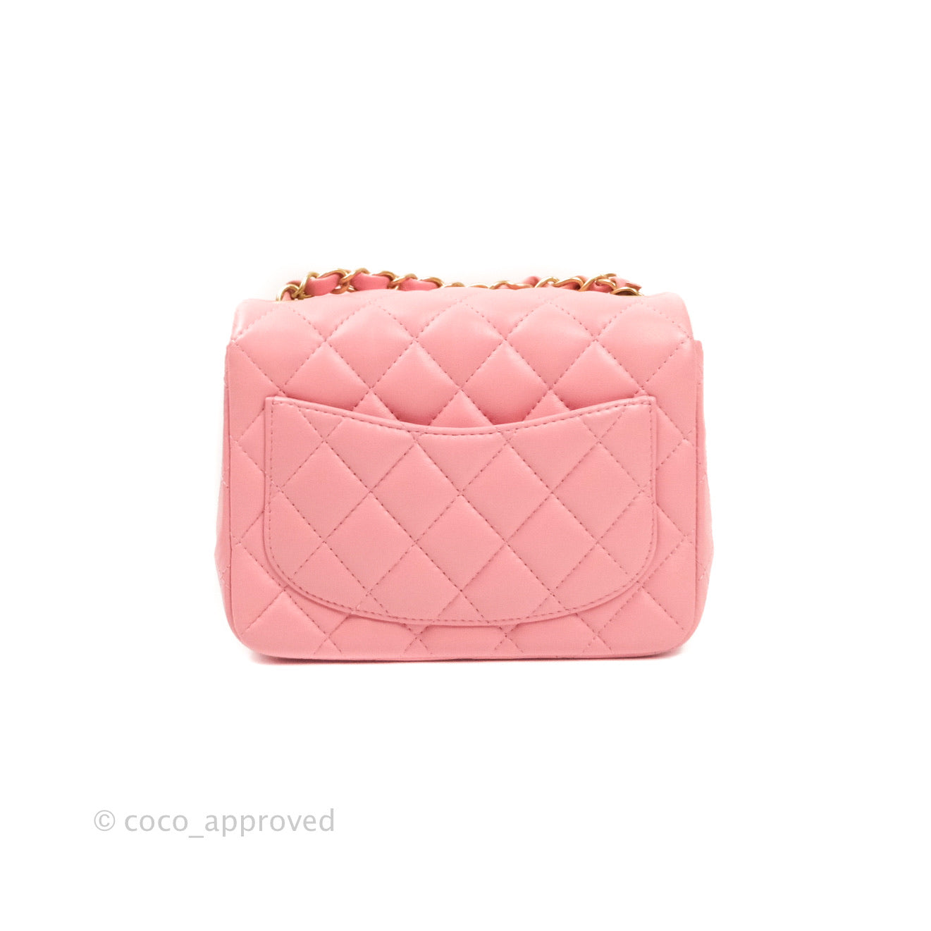Chanel Mini Square Pink Lambskin Gold Hardware