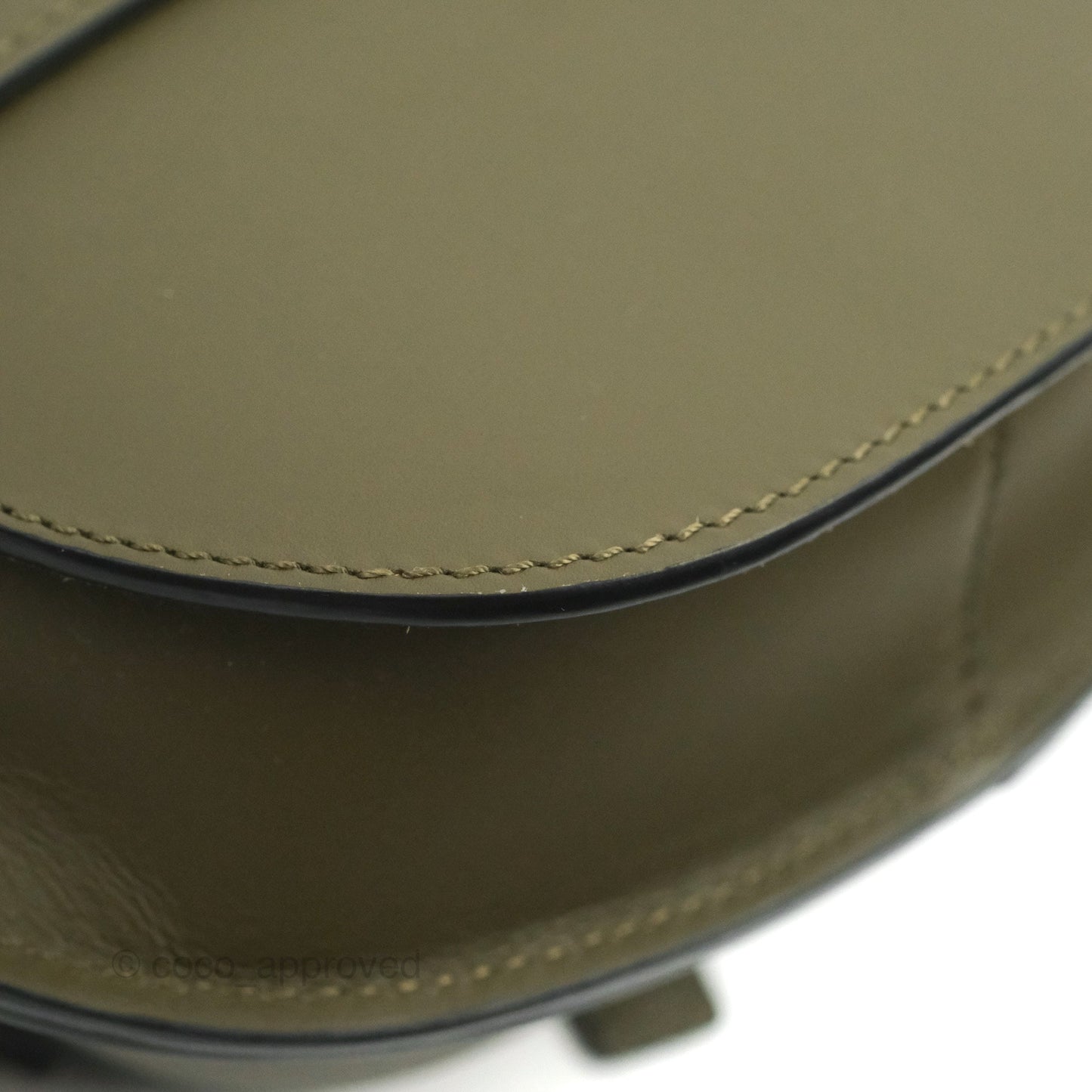 Loewe Mini Gate Bag in Soft Calfskin & Jacquard Strap Autumn Green