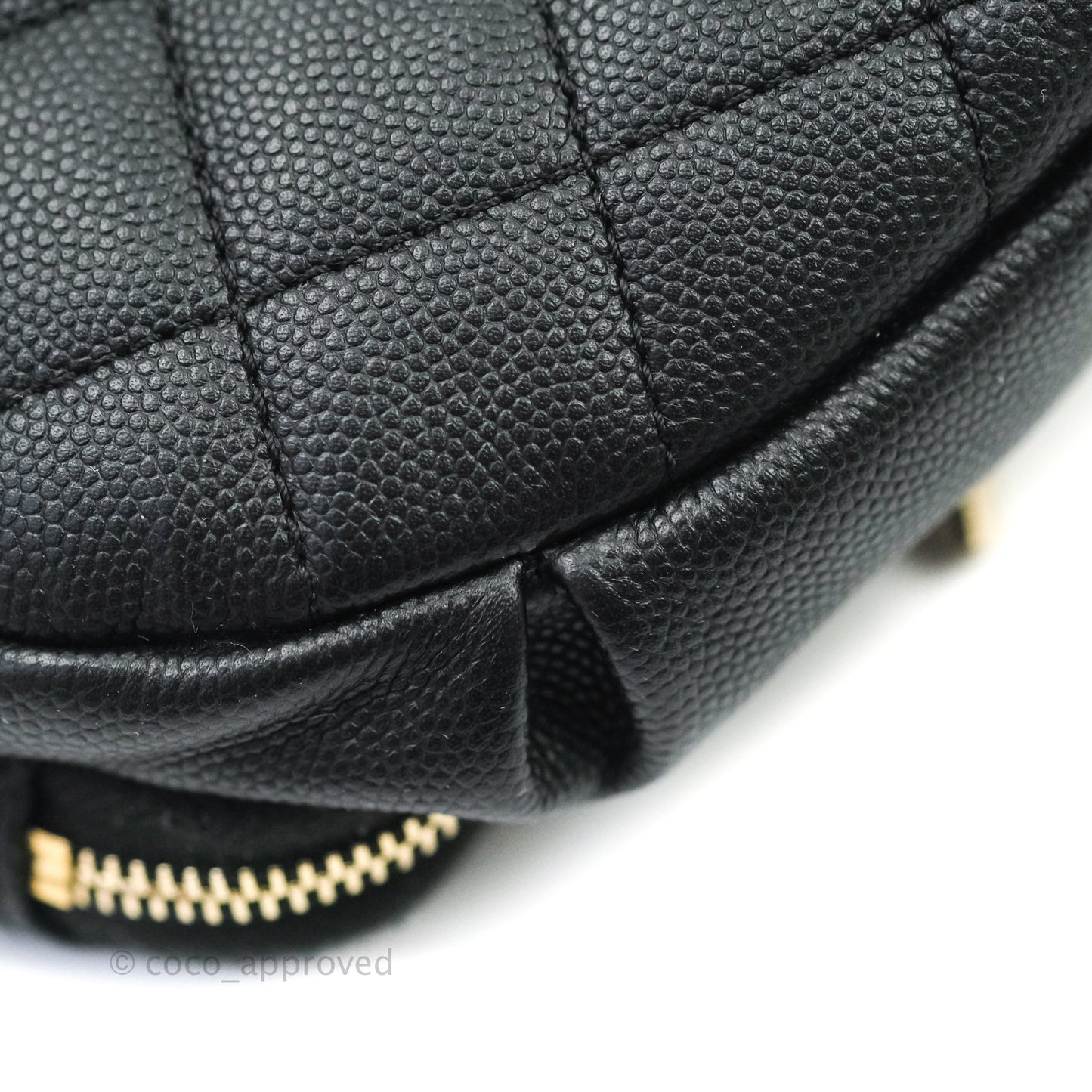 Chanel Quilted Business Affinity Waist Belt Bag Black Caviar Gold Hardware