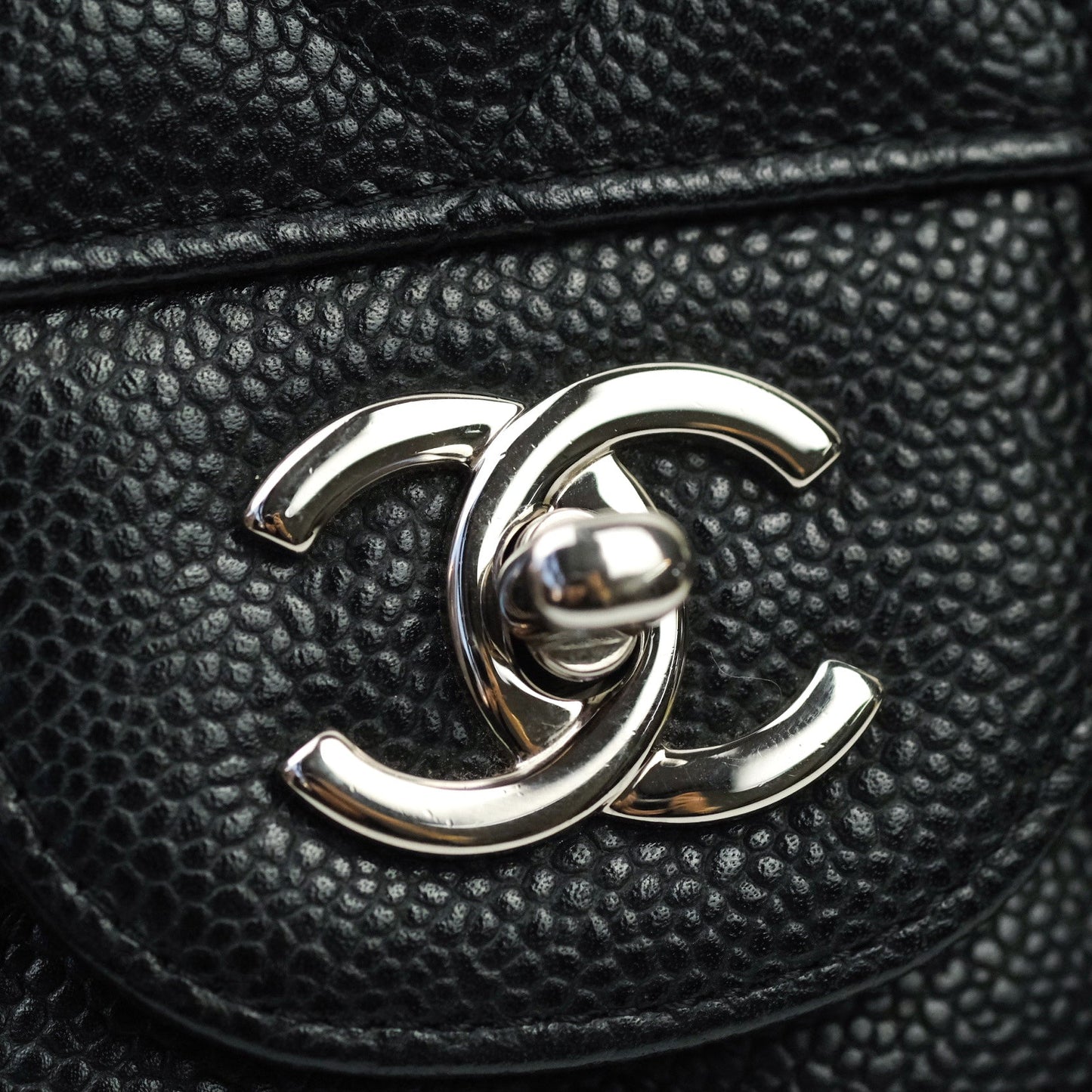 Chanel Classic Jumbo Double Flap Black Caviar Silver Hardware⁣⁣
