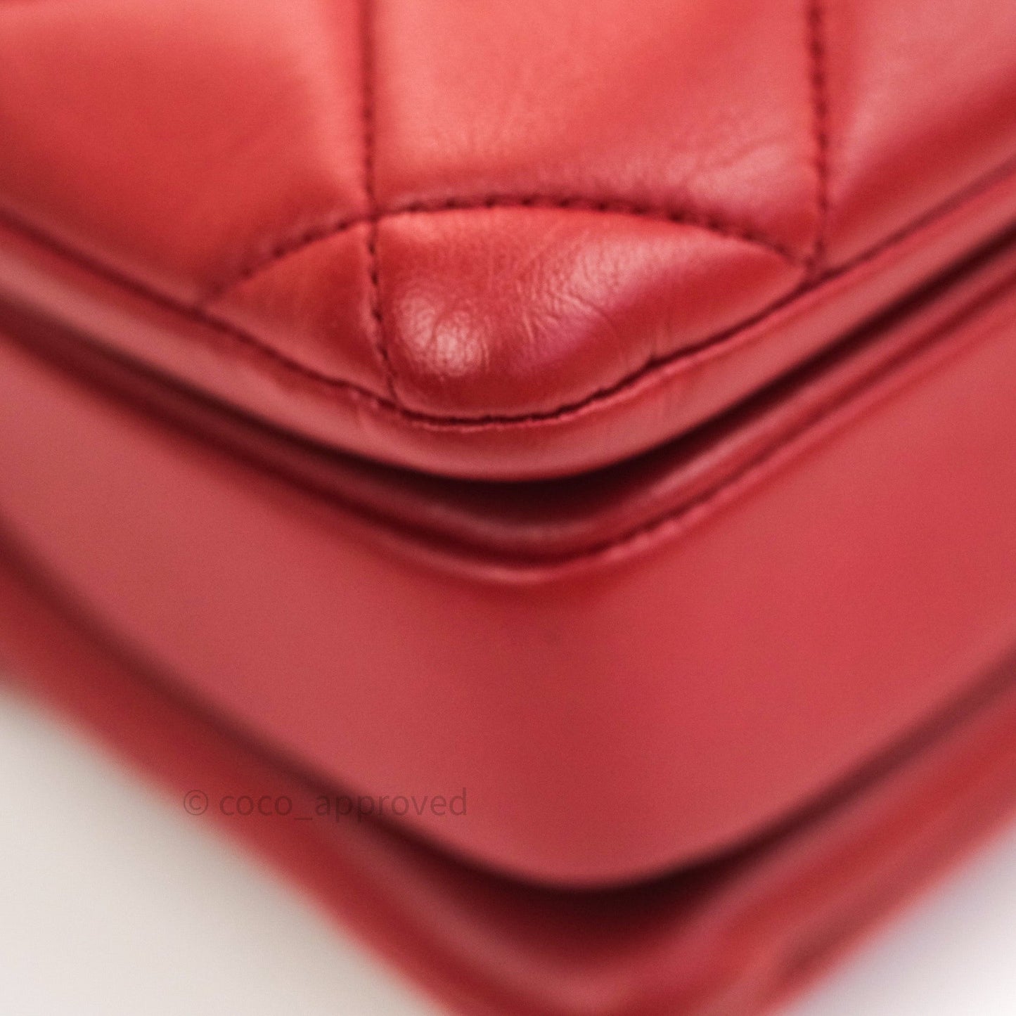 Chanel Quilted Small Trendy CC Flap Bag Red Lambskin Gold Hardware