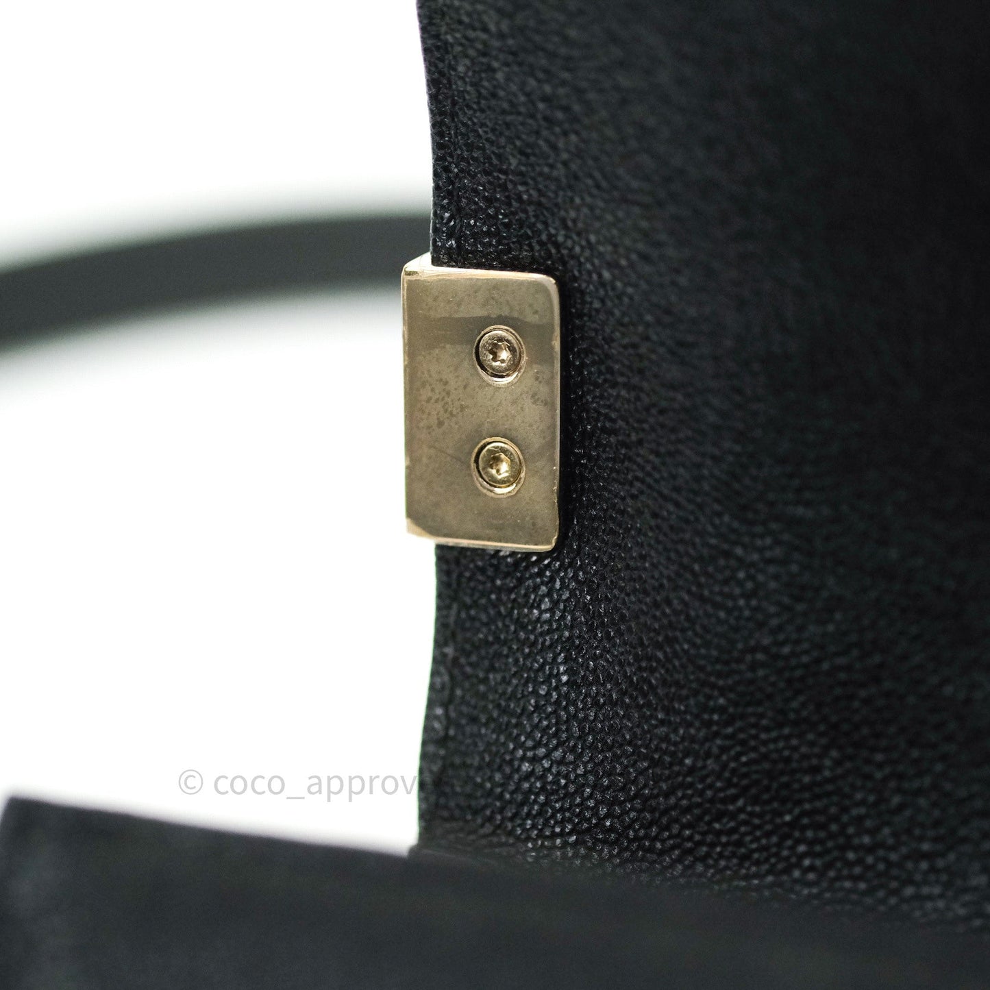 Chanel Boy Chevron Medium Black Caviar Gold Hardware