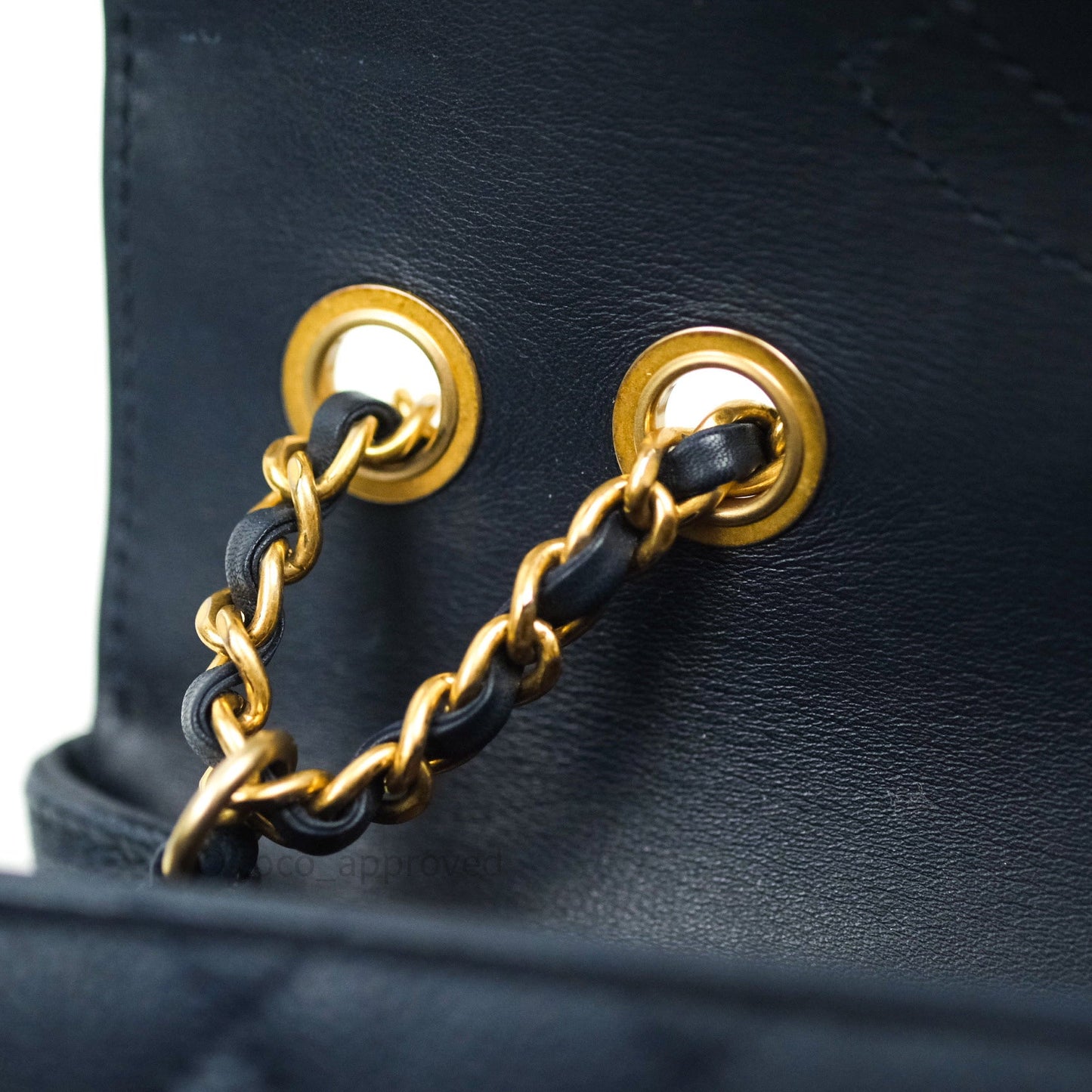 Chanel Caviar Quilted Small CC Filigree Flap Navy Black
