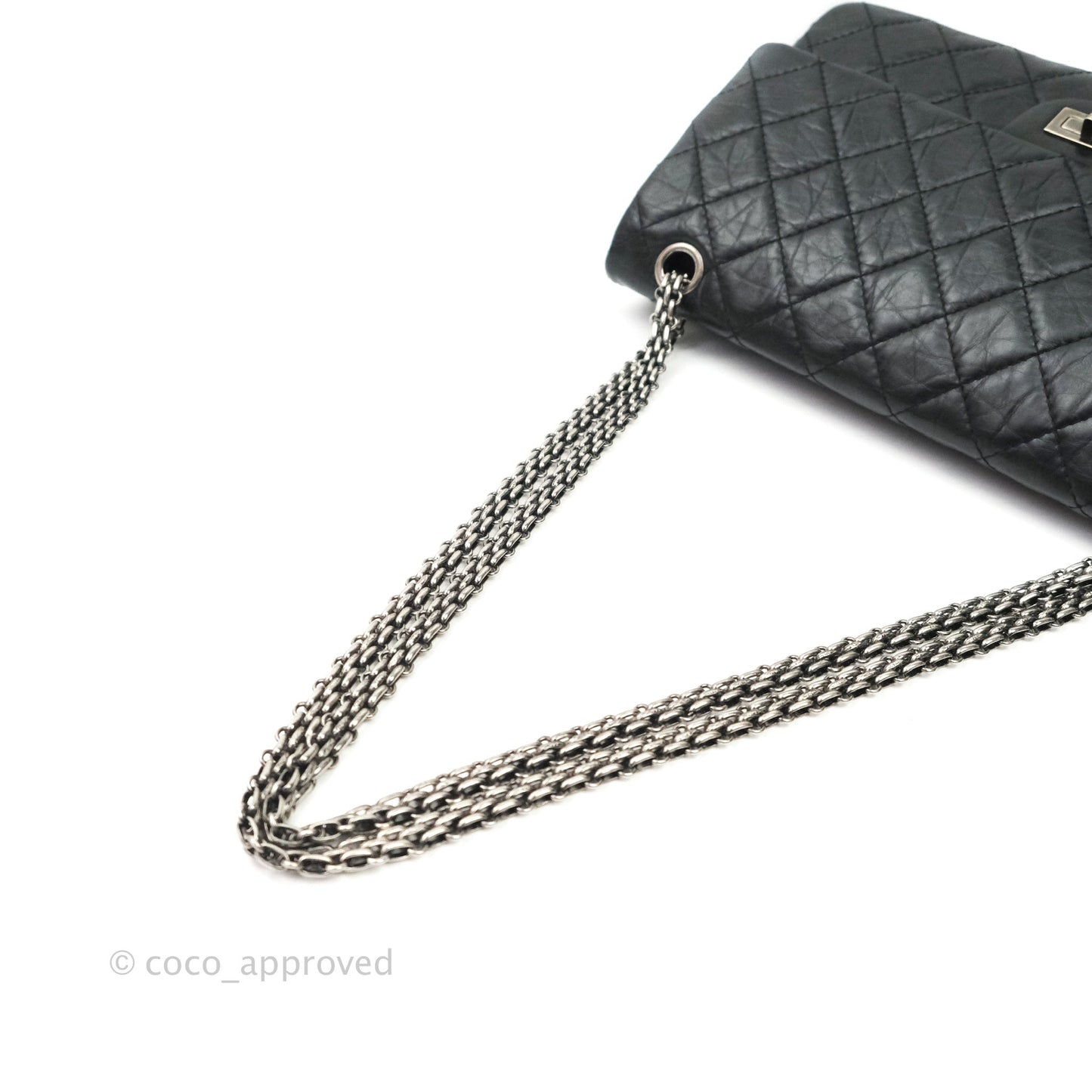 Chanel Reissue Quilted Aged Calfskin Black Ruthenium Hardware 226