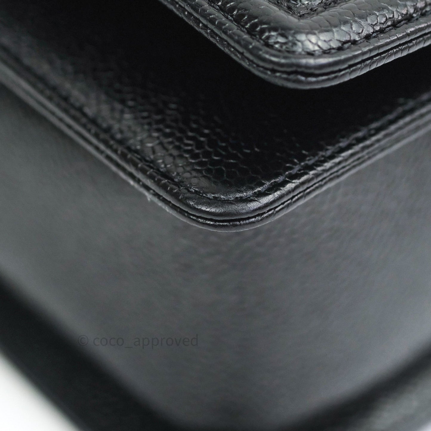 Chanel Boy Chevron Medium Black Caviar Silver Hardware