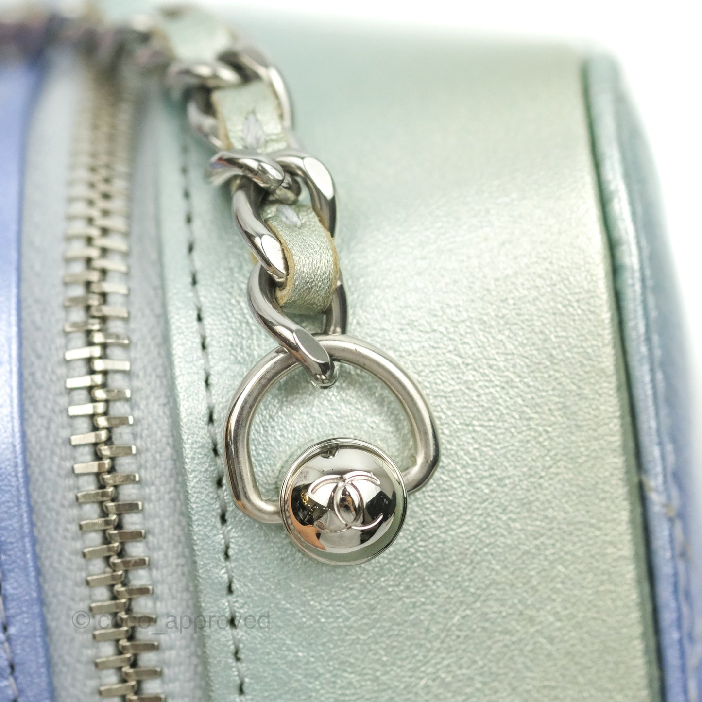 Chanel Gradient Metallic Calfskin Quilted Camera Bag Silver Hardware