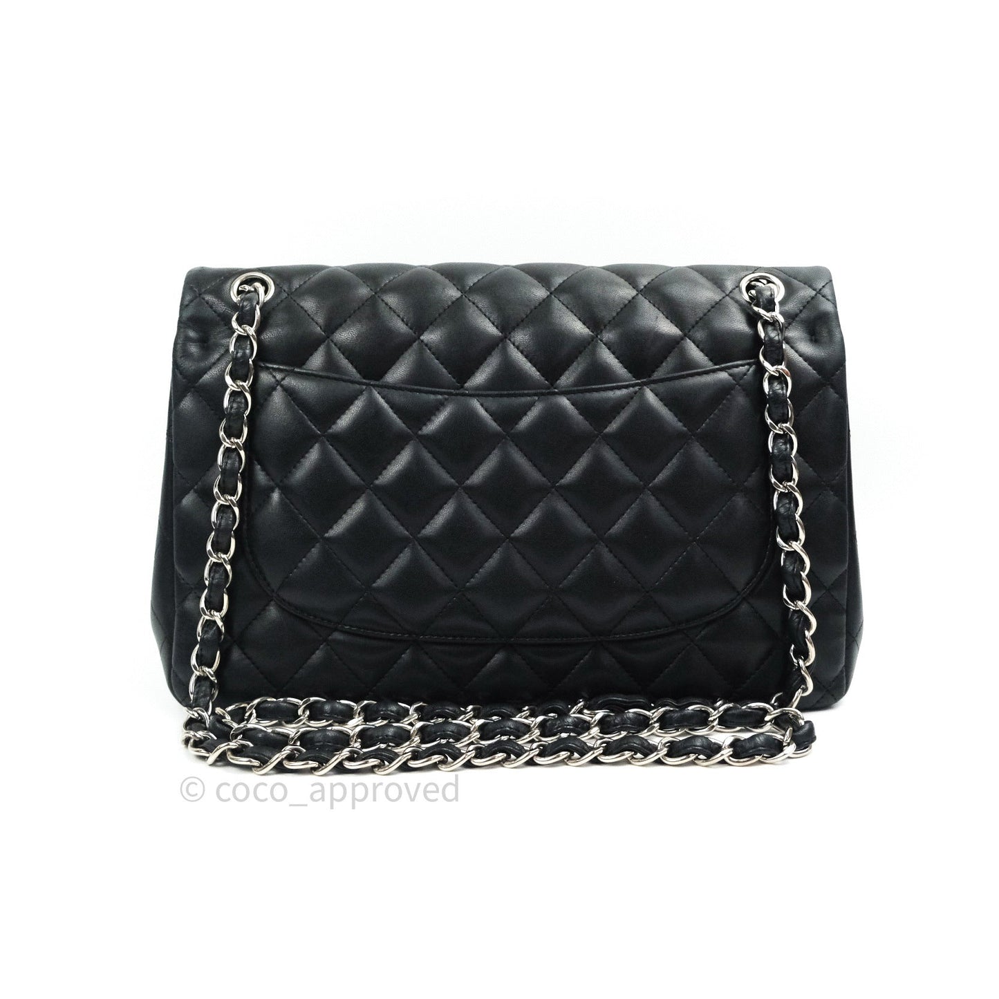 Chanel Jumbo Double Flap Black Lambskin Silver Hardware⁣⁣