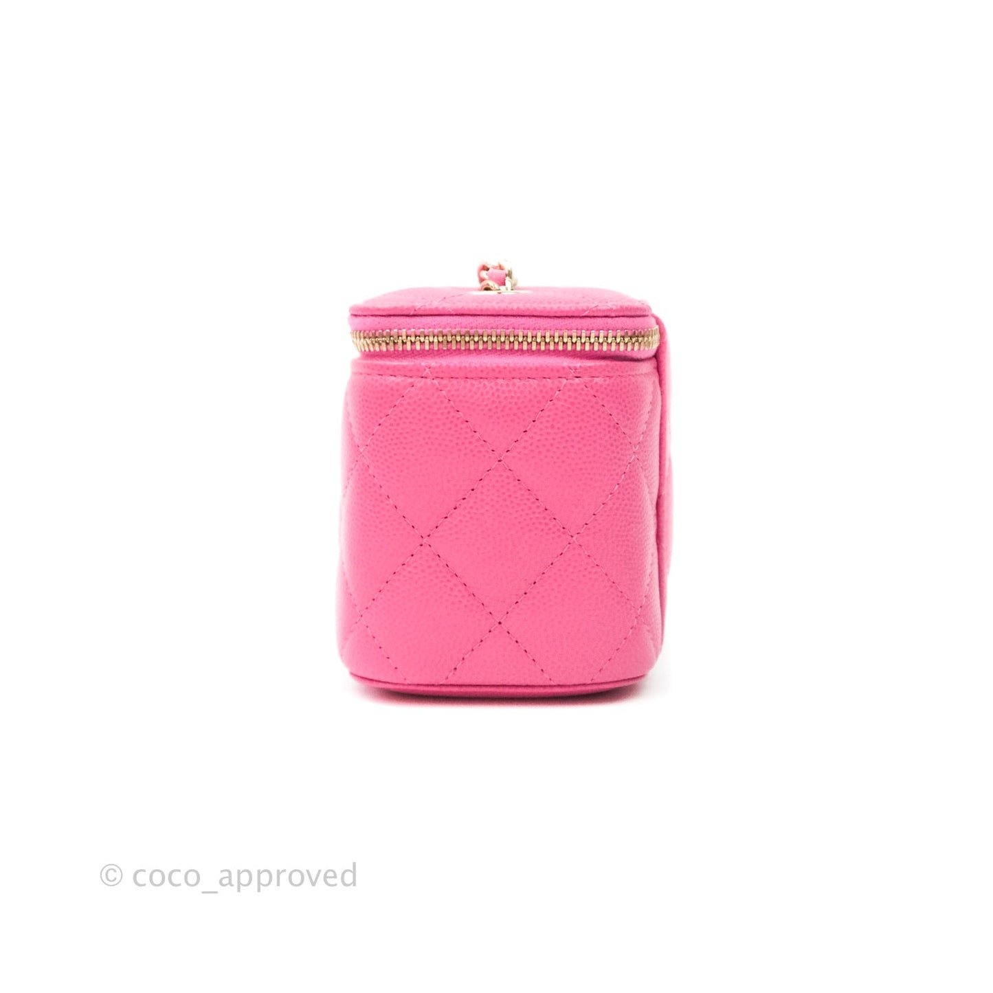Chanel Mini Vanity Classic With Chain Pink Caviar Gold Hardware