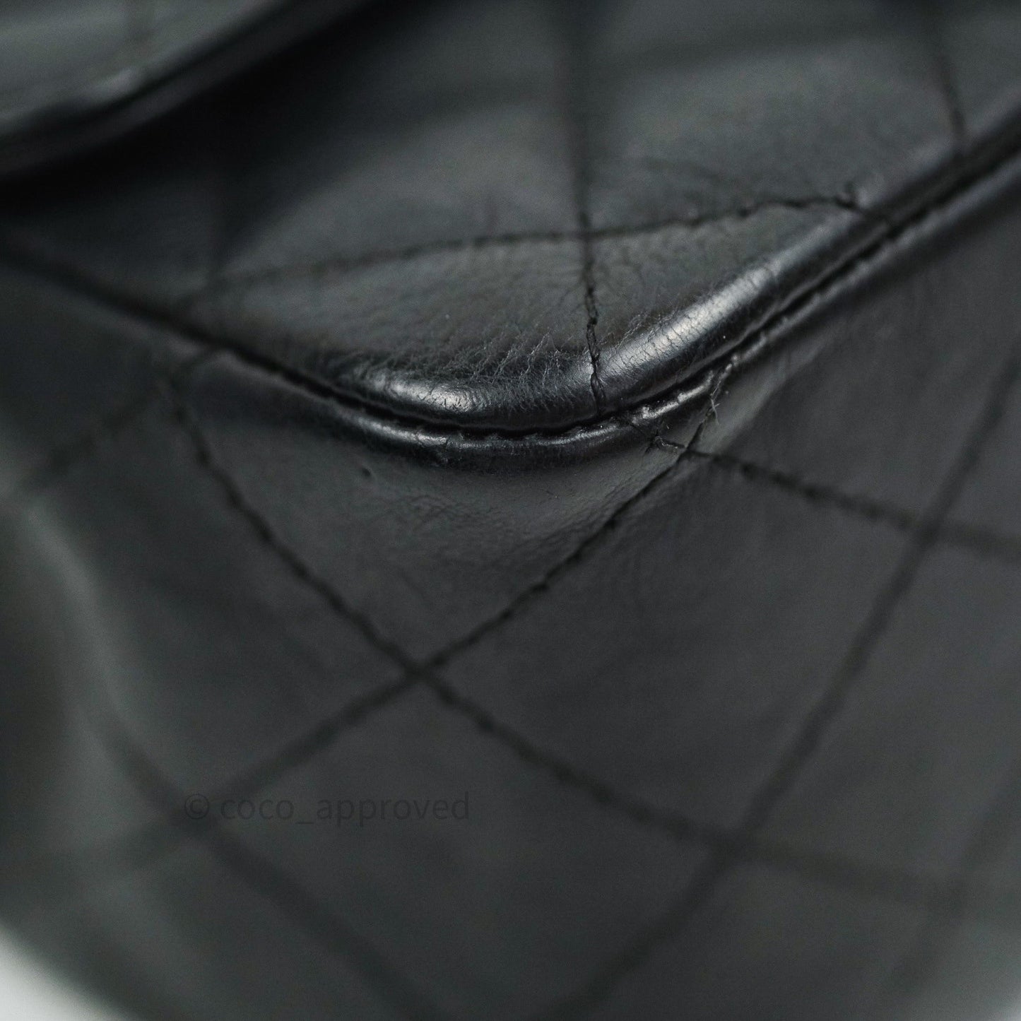 Chanel Quilted Mini Square Flap So Black Crumpled Calfskin