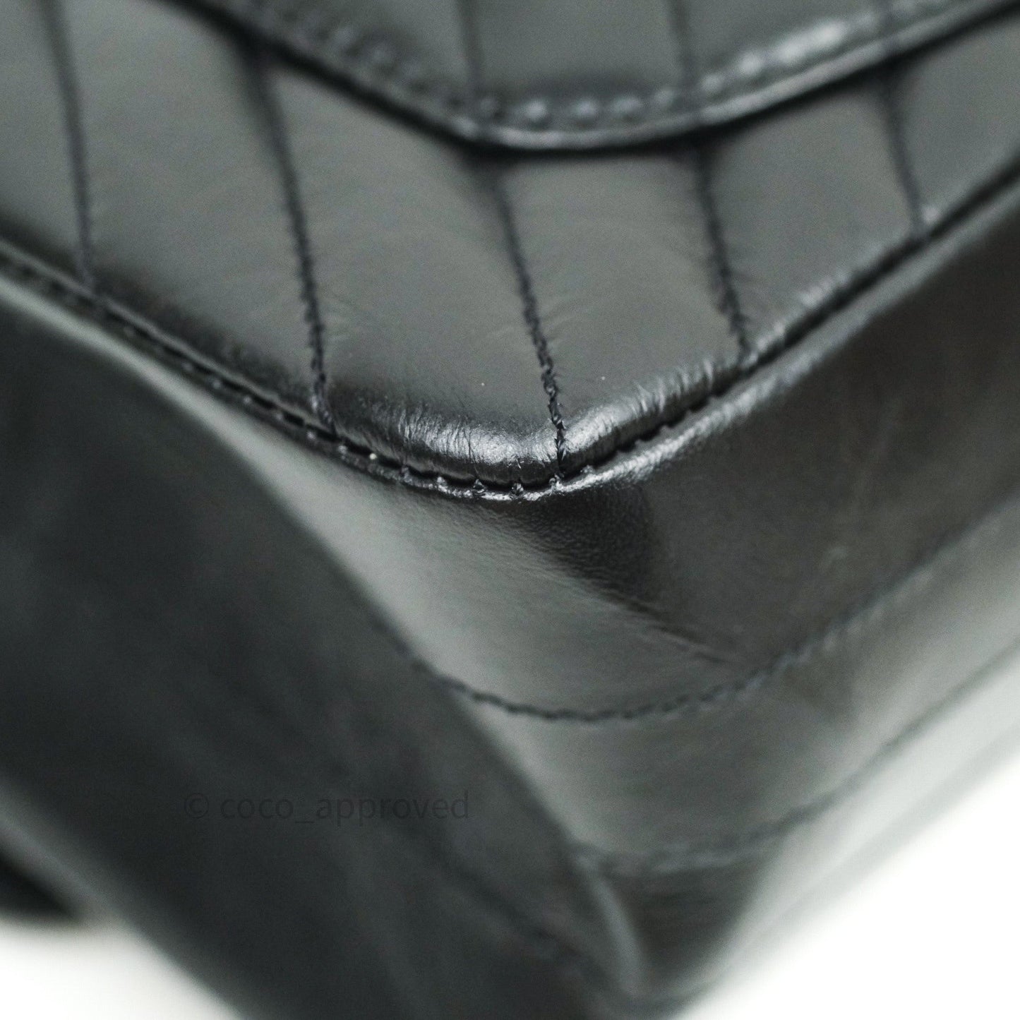 Chanel Mini Reissue 224 So Black Chevron Calfskin Black Hardware