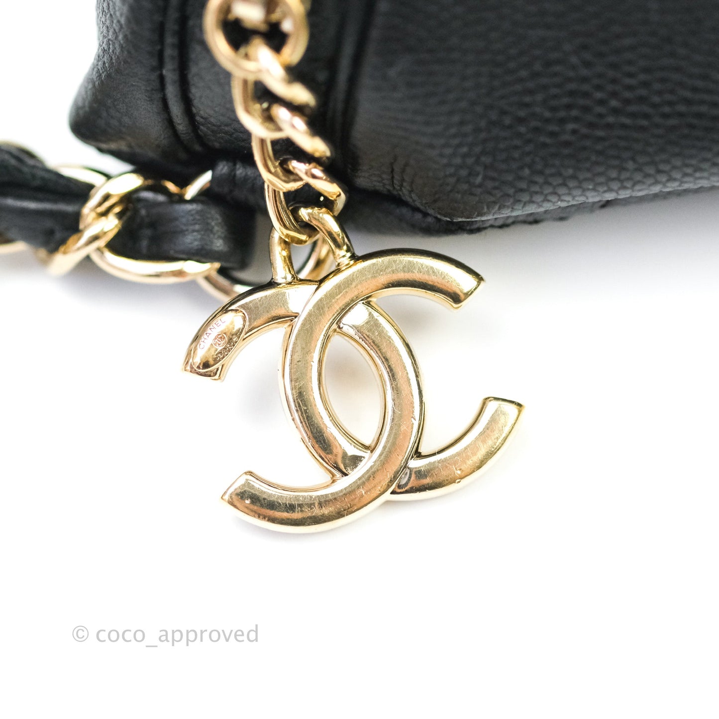 Chanel Quilted Business Affinity Waist Belt Bag Black Caviar Gold Hardware