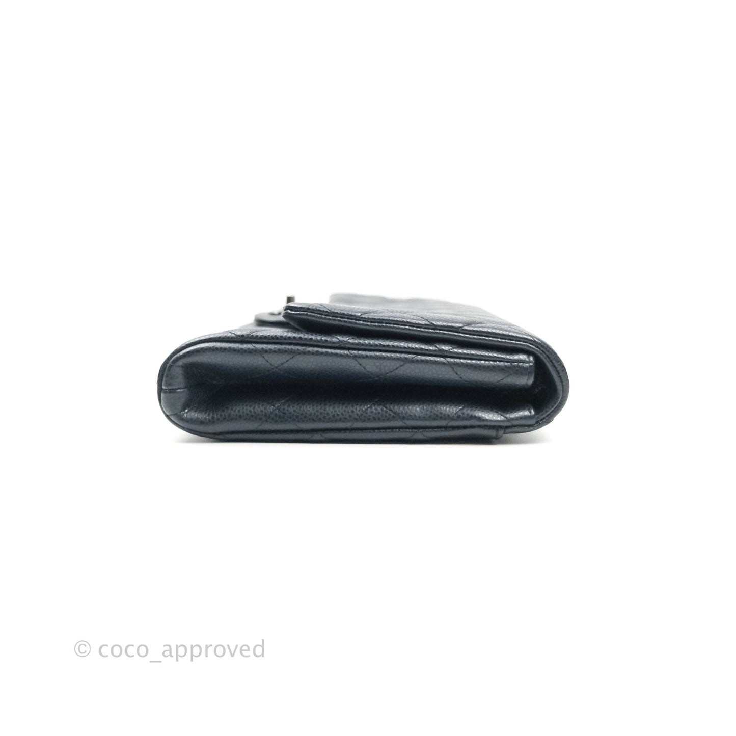 Chanel Quilted Clutch with Chain Dark Navy Ruthenium Hardware