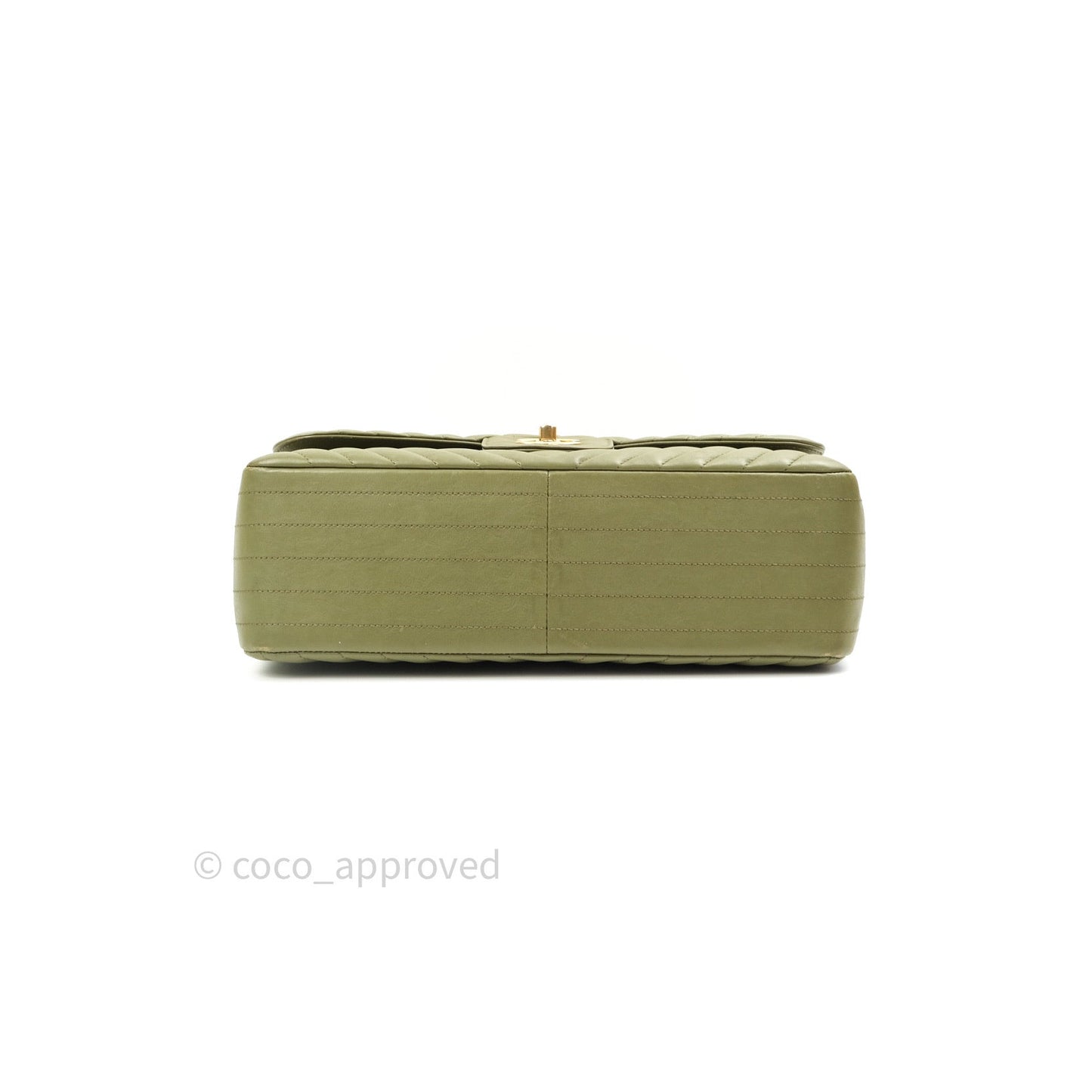 Chanel Jumbo Double Flap Khaki Calfskin Gold Hardware⁣⁣ 17C