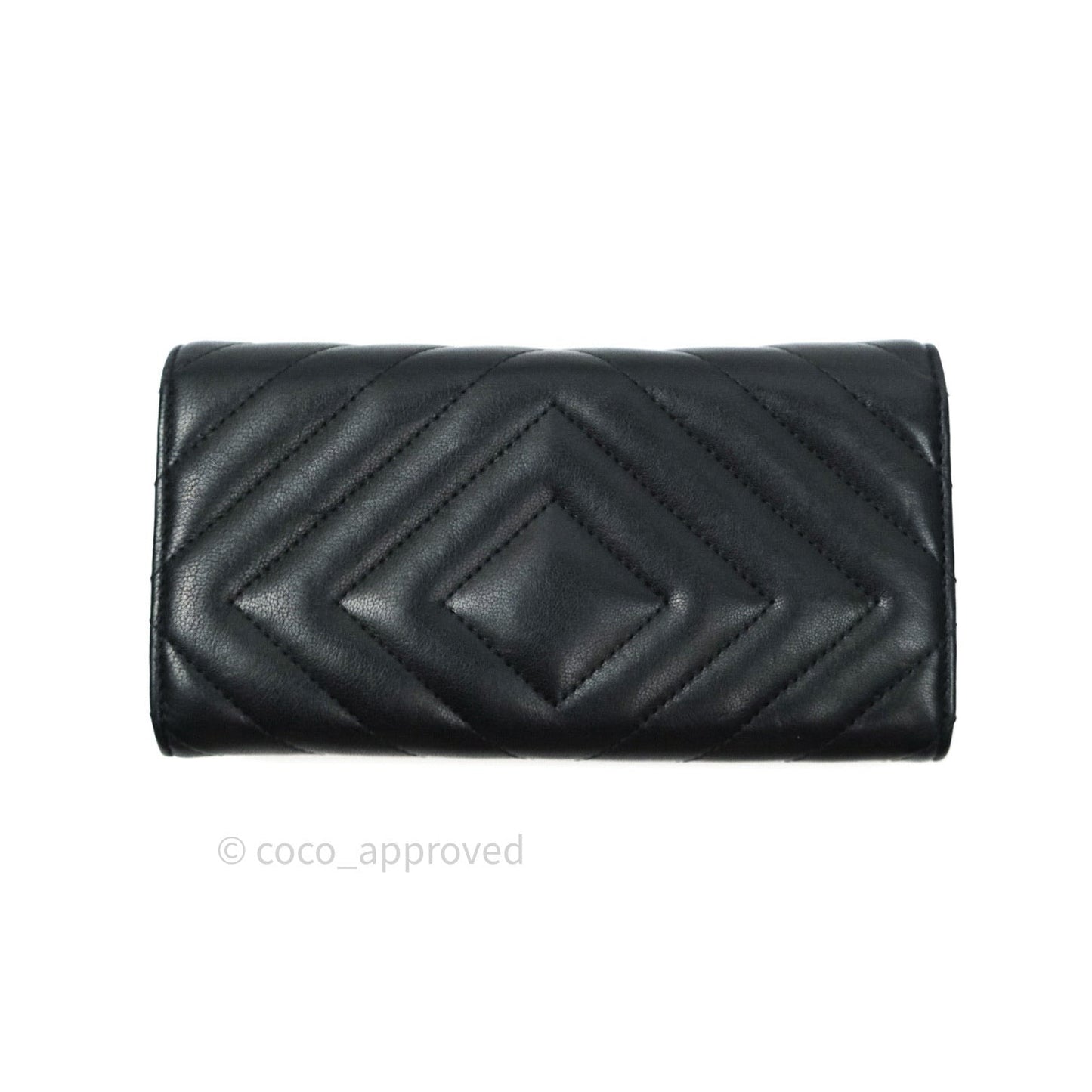 Chanel Chevron Sheepskin Reissue Large Flap Wallet So Black