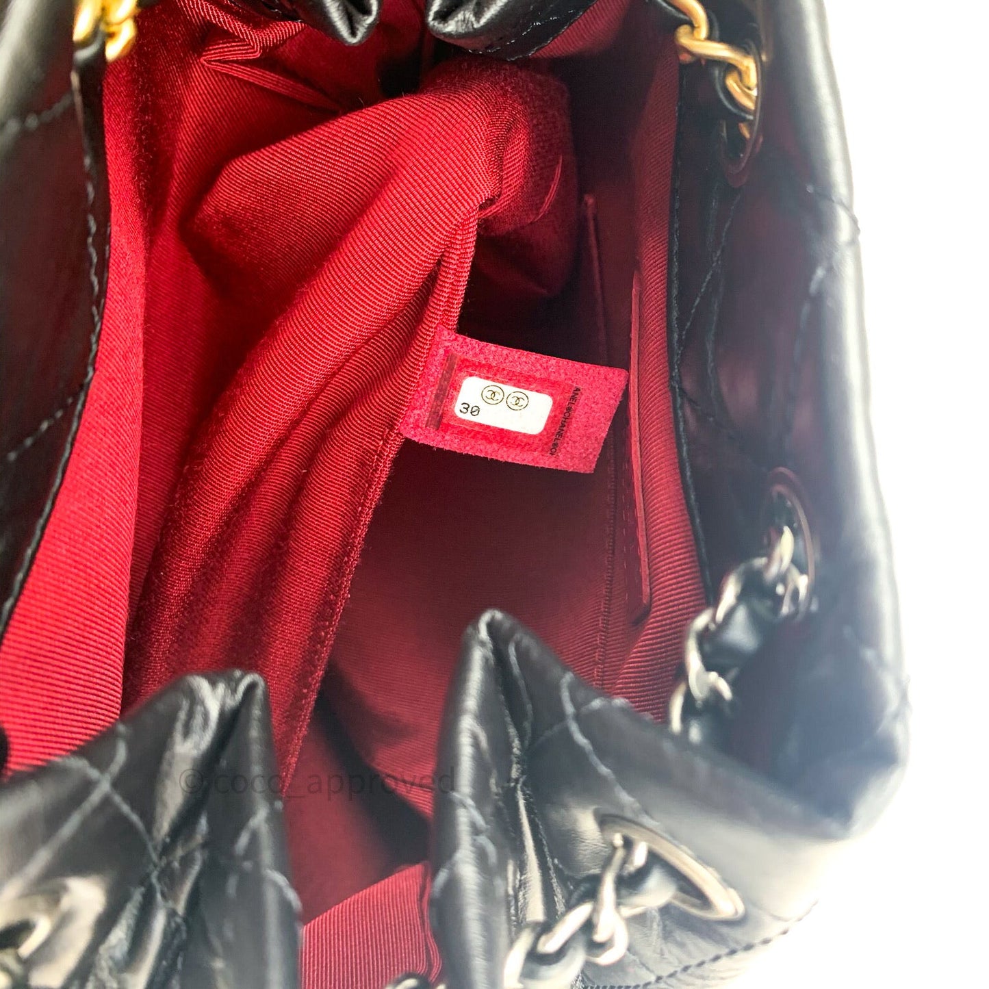 Chanel Gabrielle Backpack Black Aged Calfskin Small Black