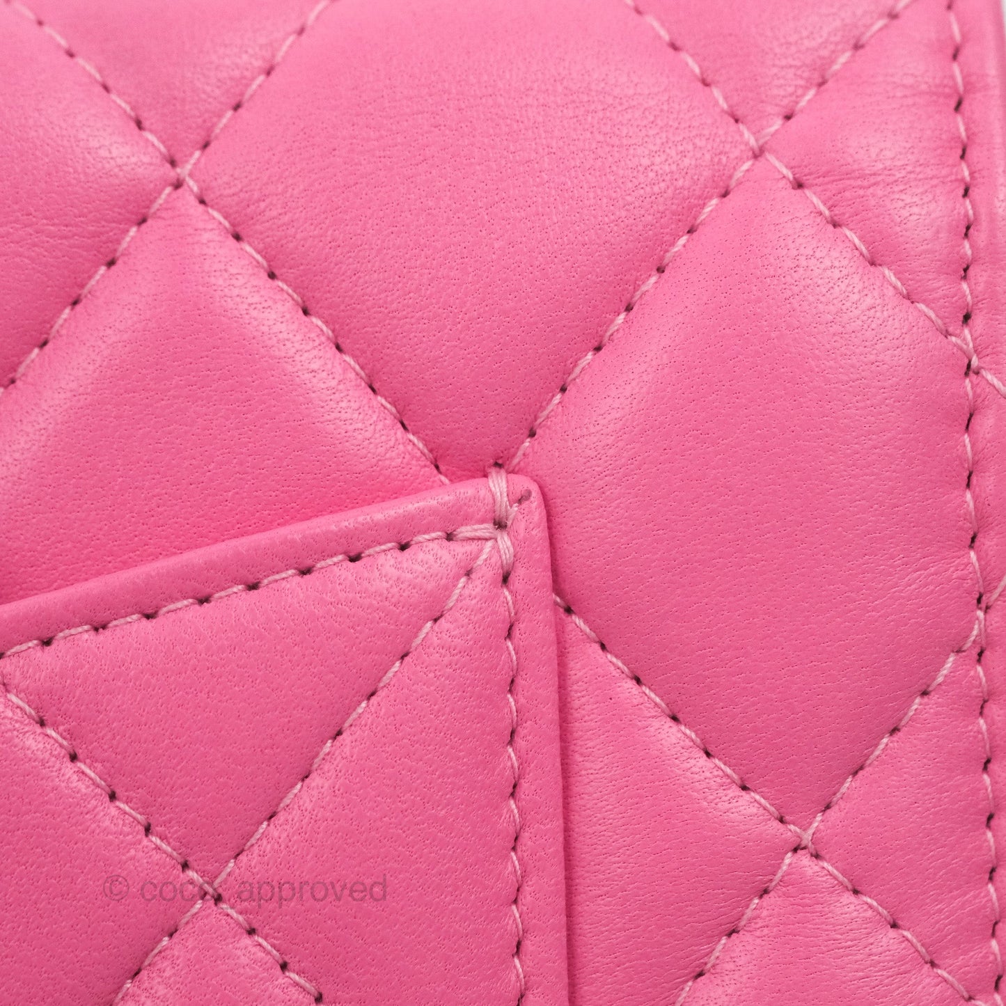 Chanel Quilted Pearl Crush Wallet on Chain WOC Pink Lambskin Aged Gold Hardware