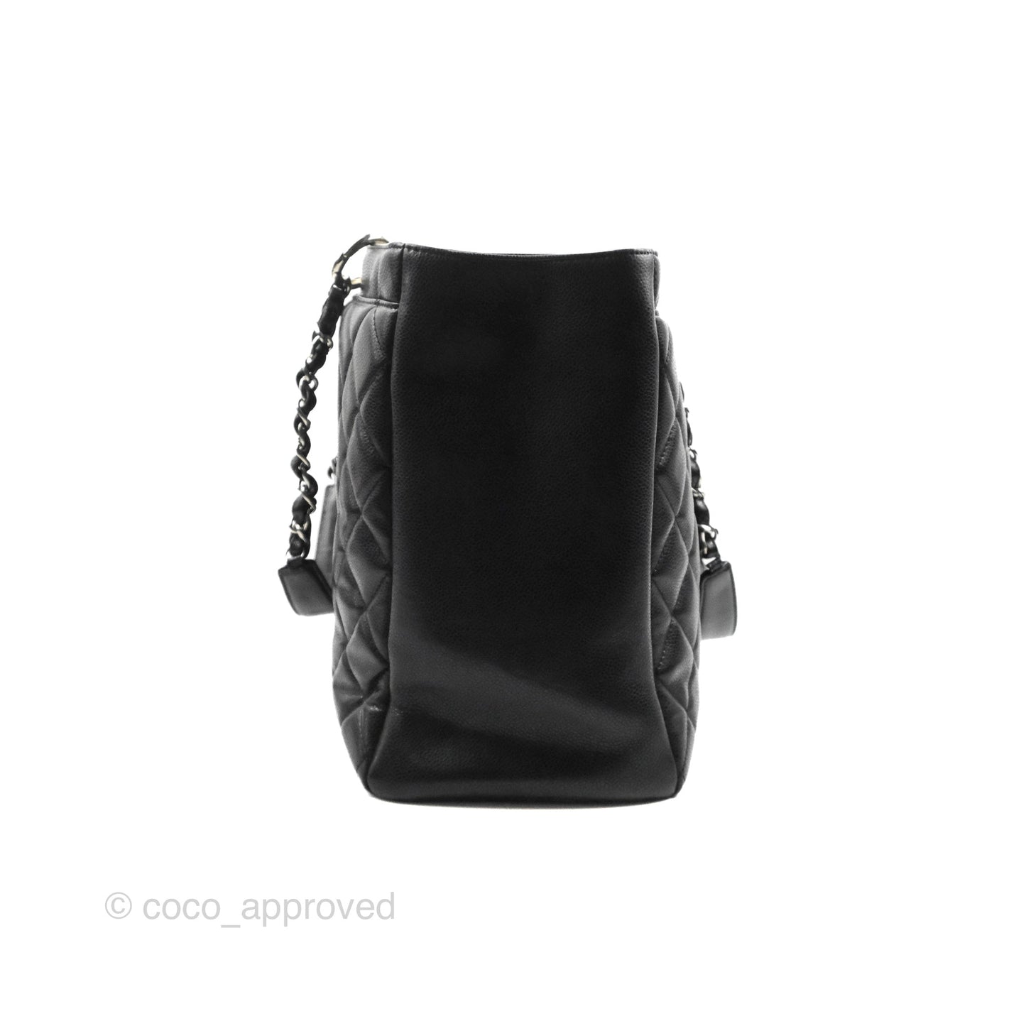 Chanel XL Shopping Tote Black Caviar Silver Hardware