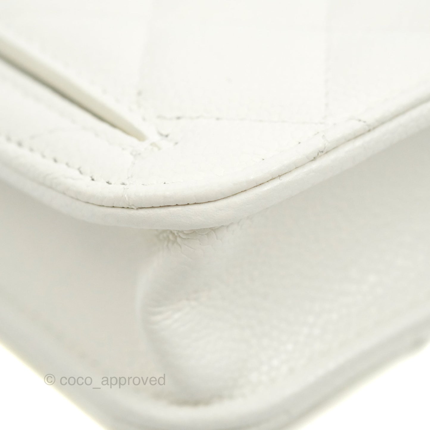 Chanel Business Affinity Clutch With Chain White Caviar Gold Hardware