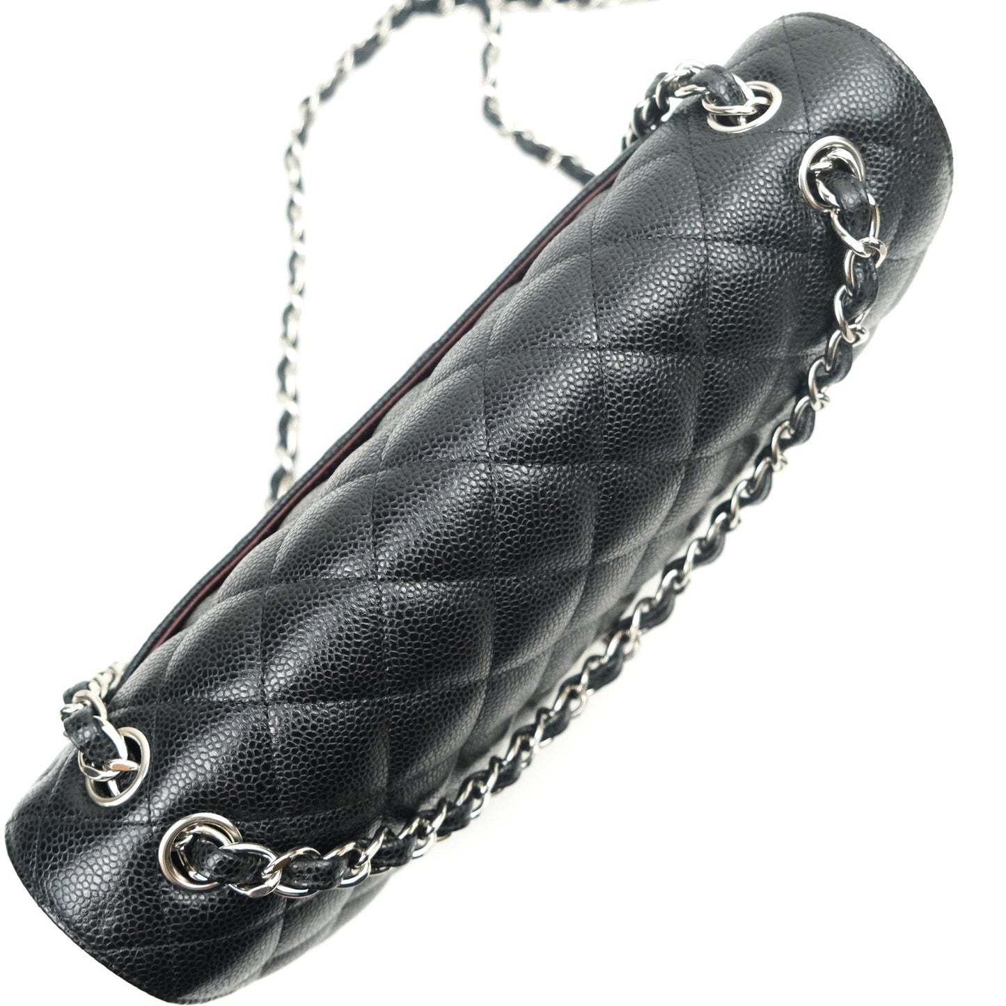 Chanel Classic Jumbo Double Flap Black Caviar Silver Hardware⁣⁣
