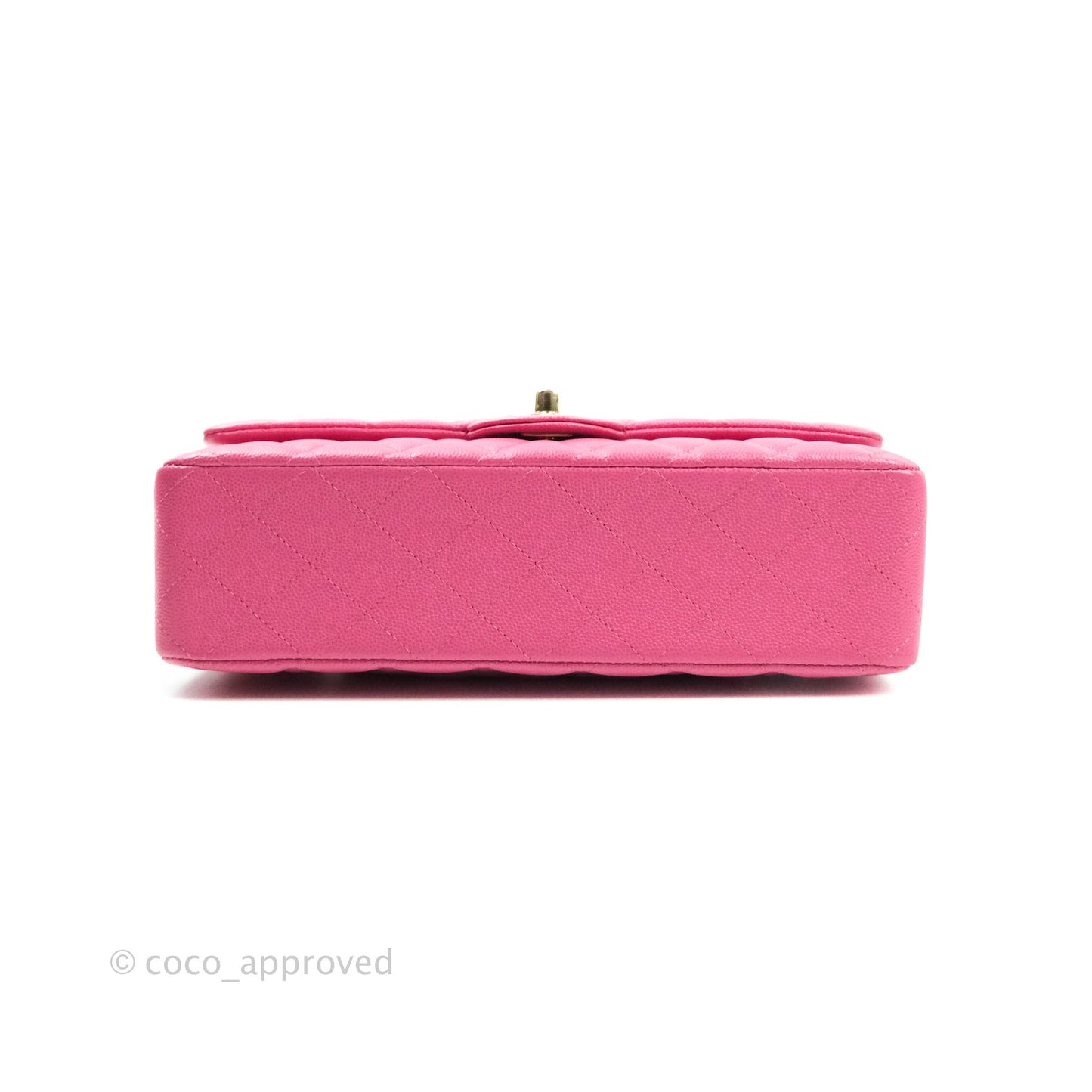 Chanel Classic M/L Medium Double Flap Bag Pink Caviar Gold Hardware 19C