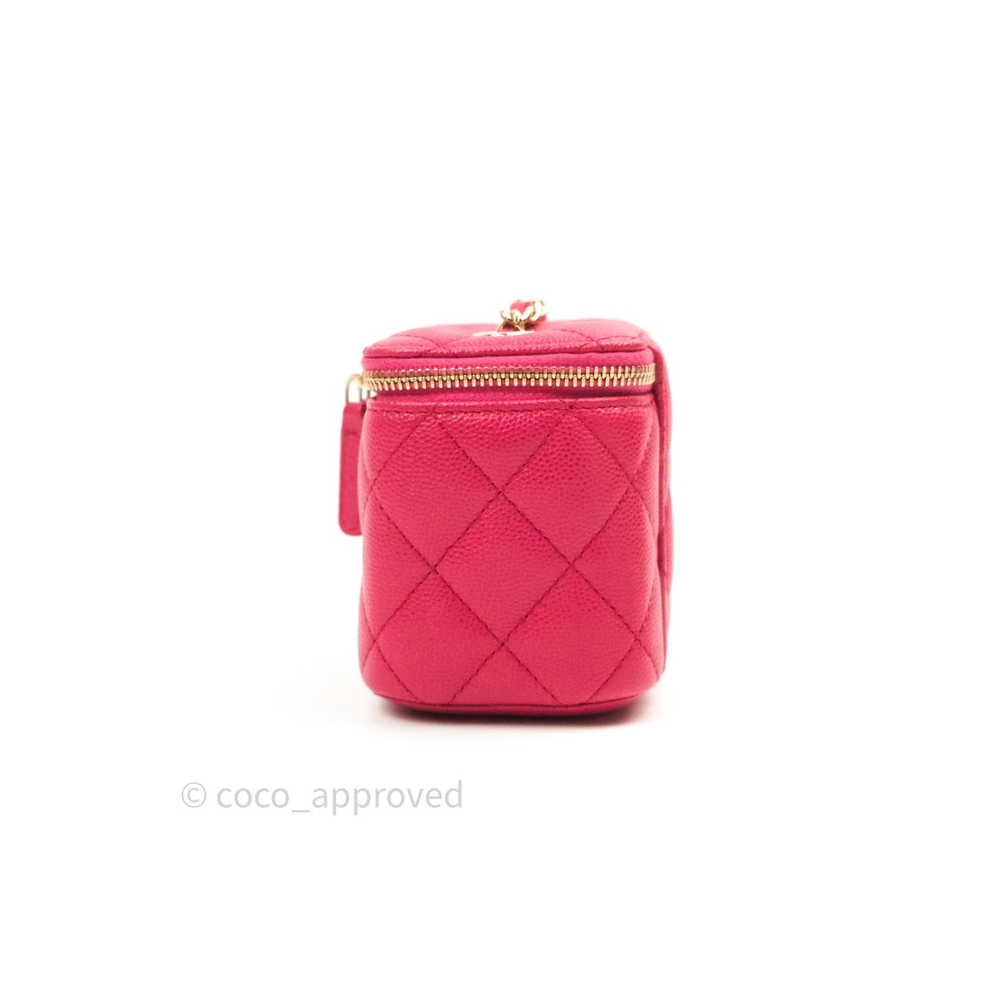 Chanel Mini Vanity Classic With Chain Pink Caviar Gold Hardware