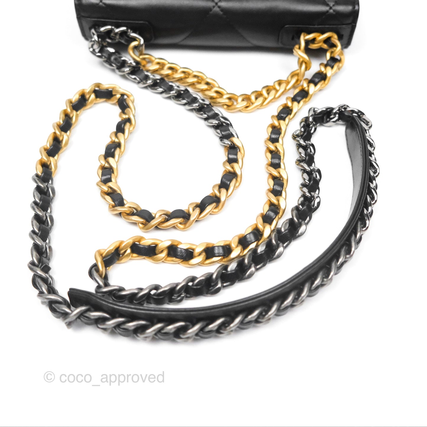 Chanel 19 Wallet on Chain WOC Black Mixed Hardware