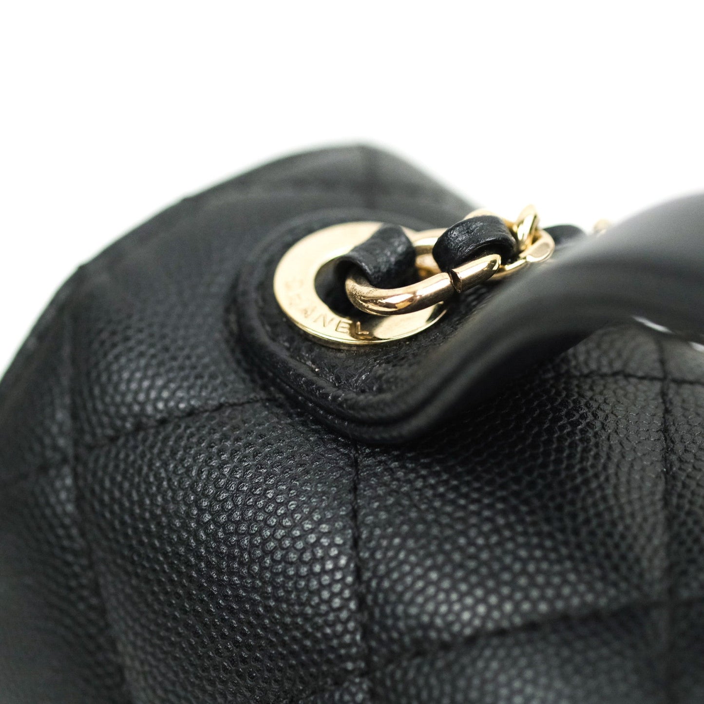 Chanel Quilted Small Business Affinity Flap Black Caviar Light Gold Hardware