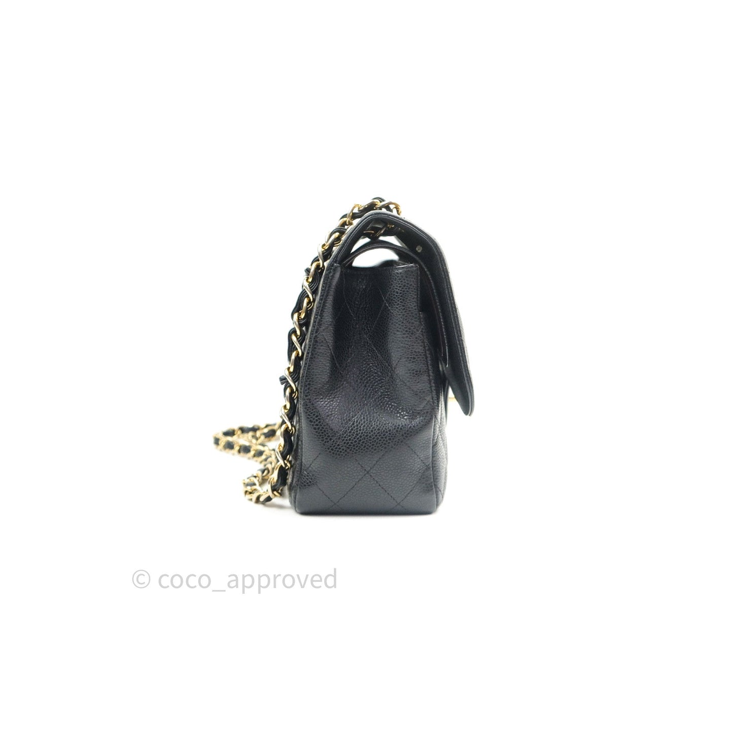 Chanel Jumbo Double Flap Black Caviar Gold Hardware⁣⁣