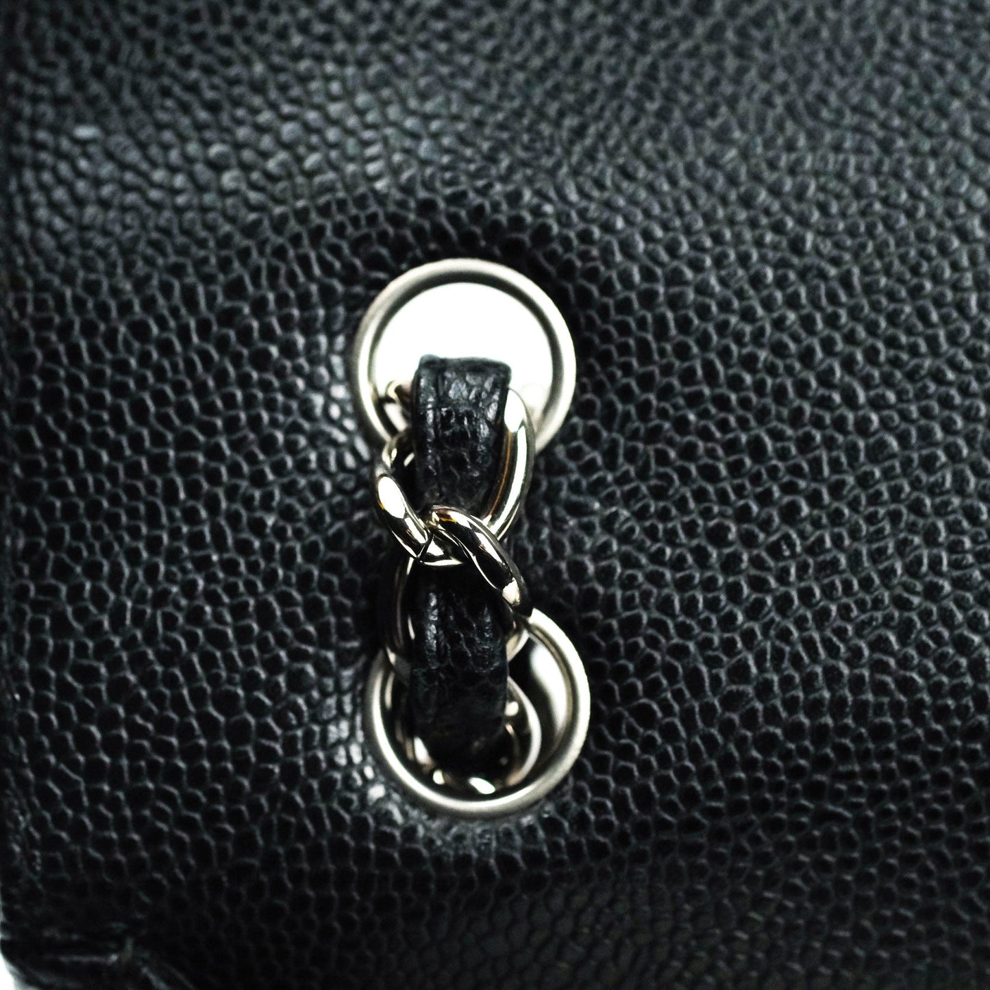 Chanel Quilted Maxi Single Flap Black Caviar Silver Hardware