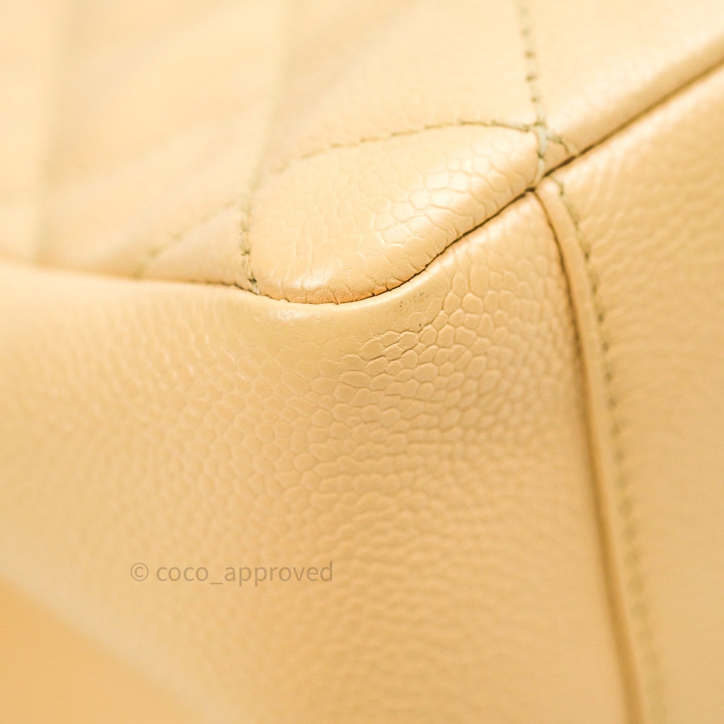 Chanel GST Beige Caviar Silver Hardware