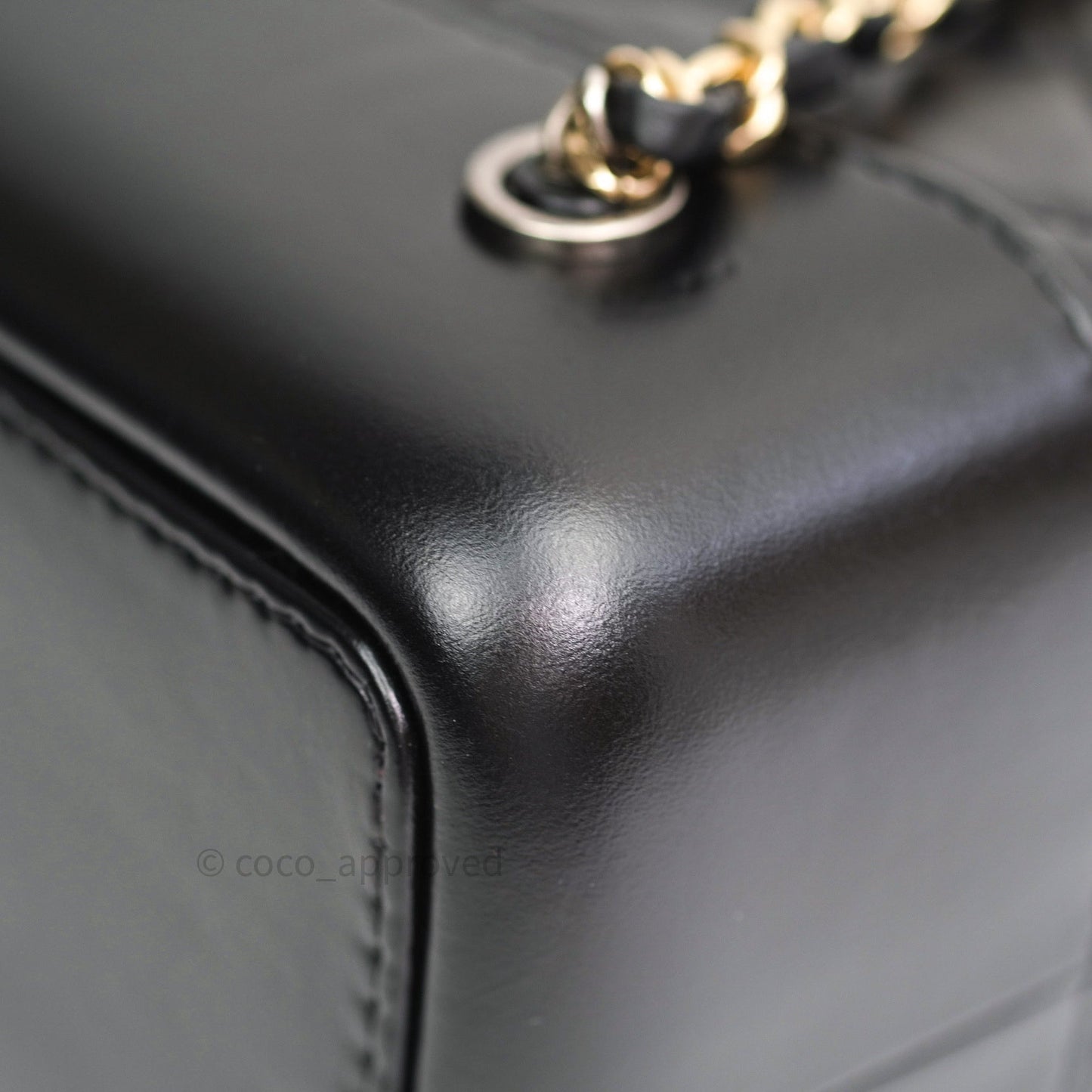 Chanel Gabrielle Backpack Black Aged Calfskin Small Black Mixed Hardware
